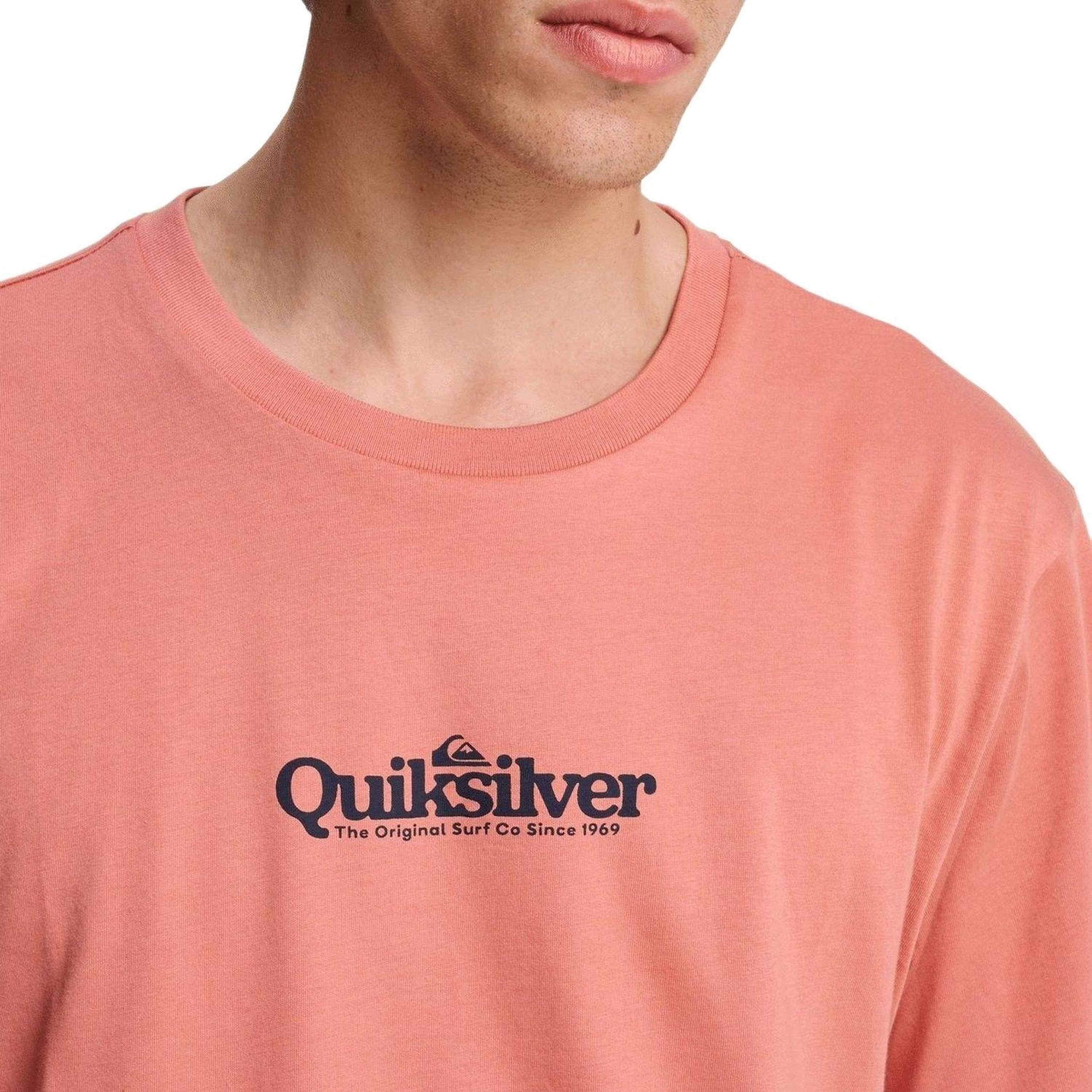 Quiksilver Fineline Erkek Pembe Tişört