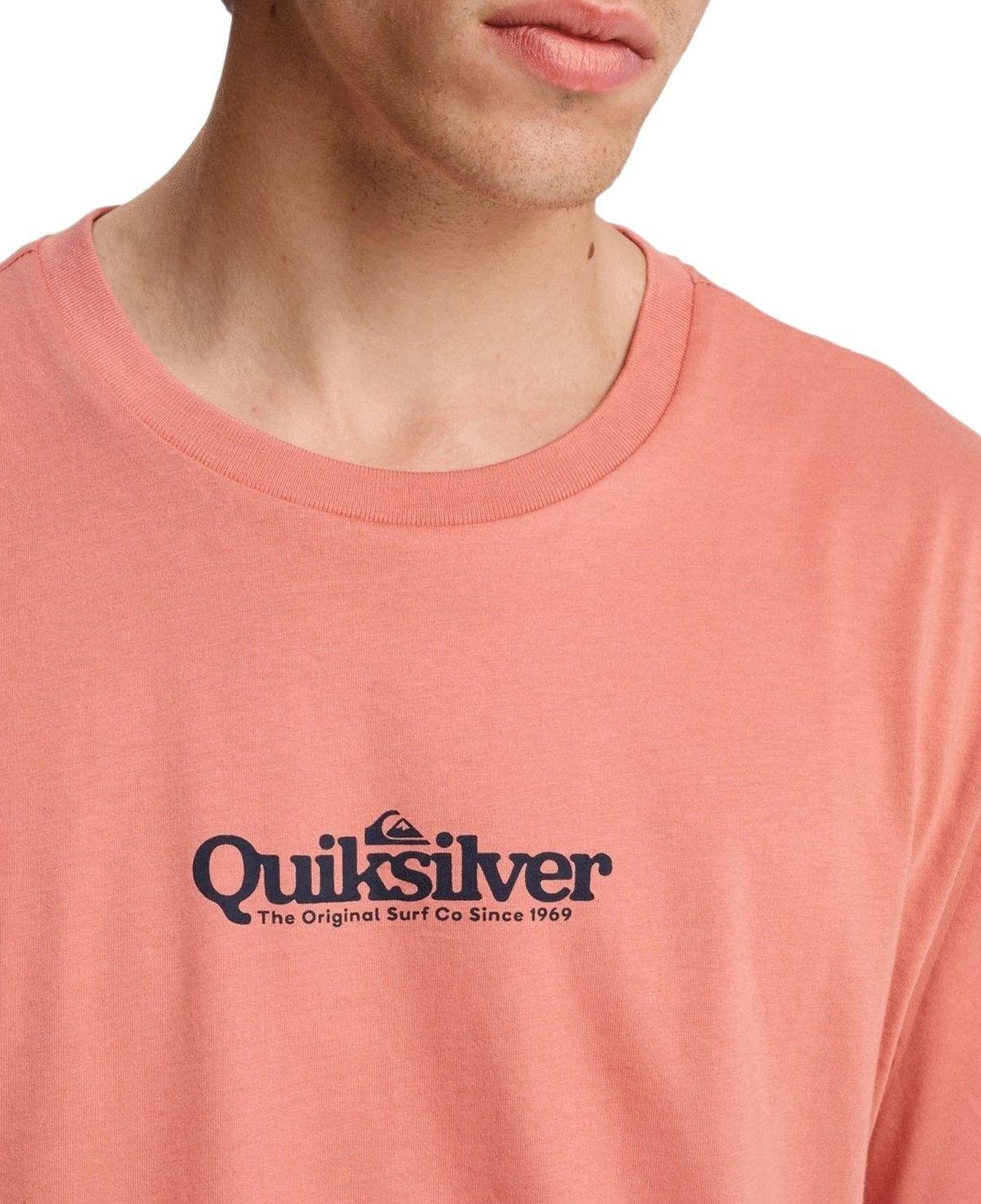 Quiksilver Fineline Erkek Pembe Tişört