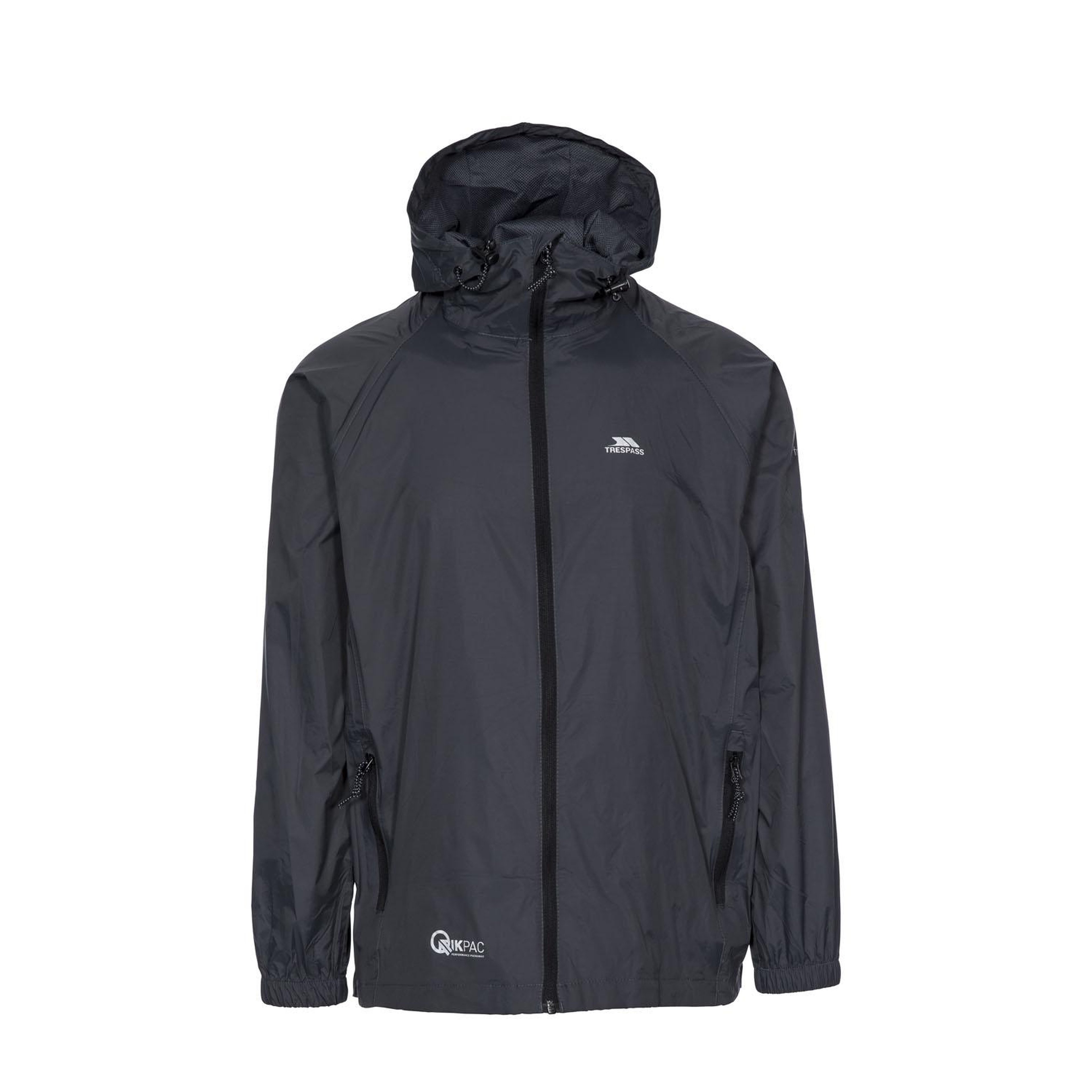Trespass Qikpac X - Unisex Packaway Unisex Gri Yağmurluk
