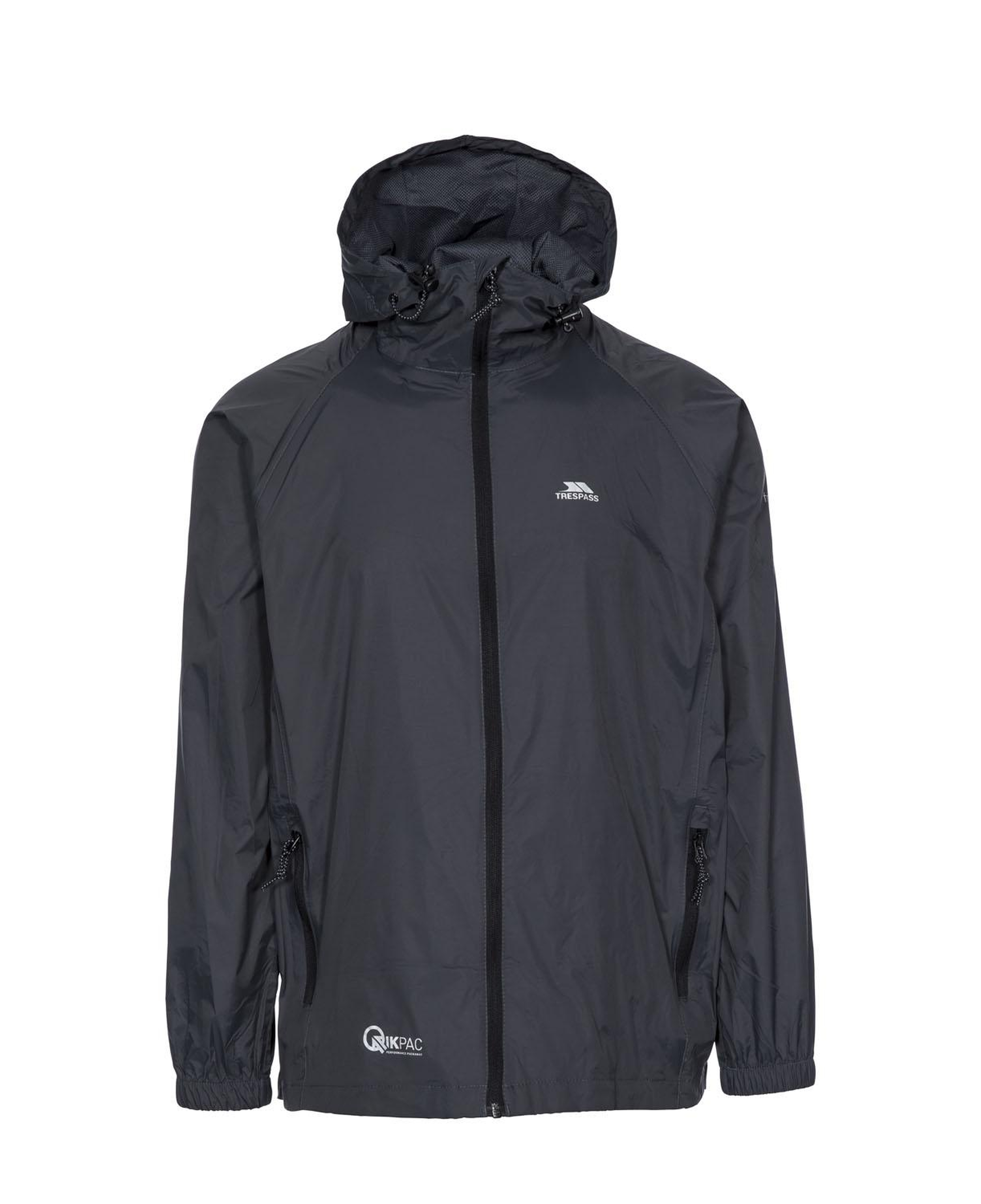 Trespass Qikpac X - Unisex Packaway Unisex Gri Yağmurluk