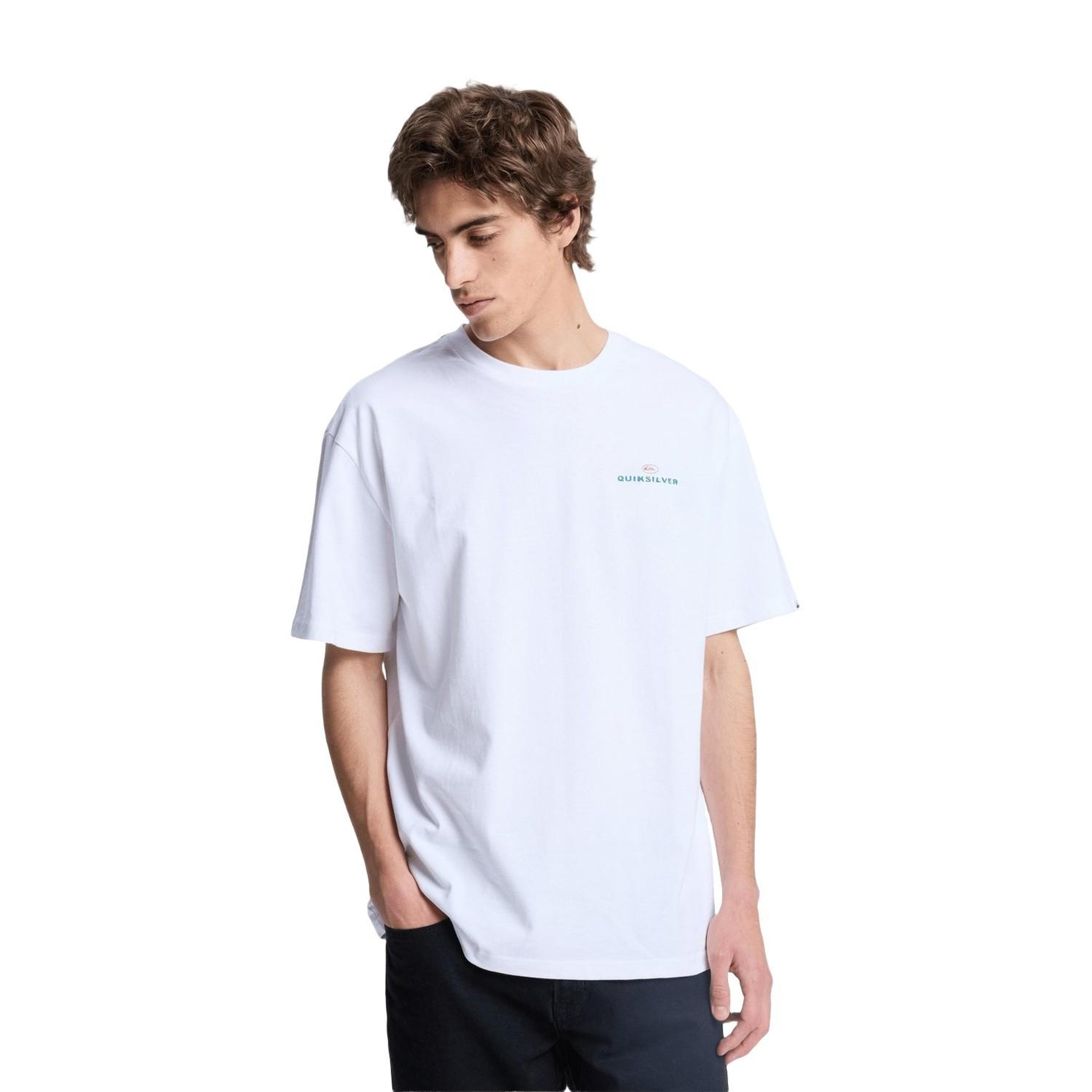 Quiksilver Upside Do Erkek Beyaz Tişört