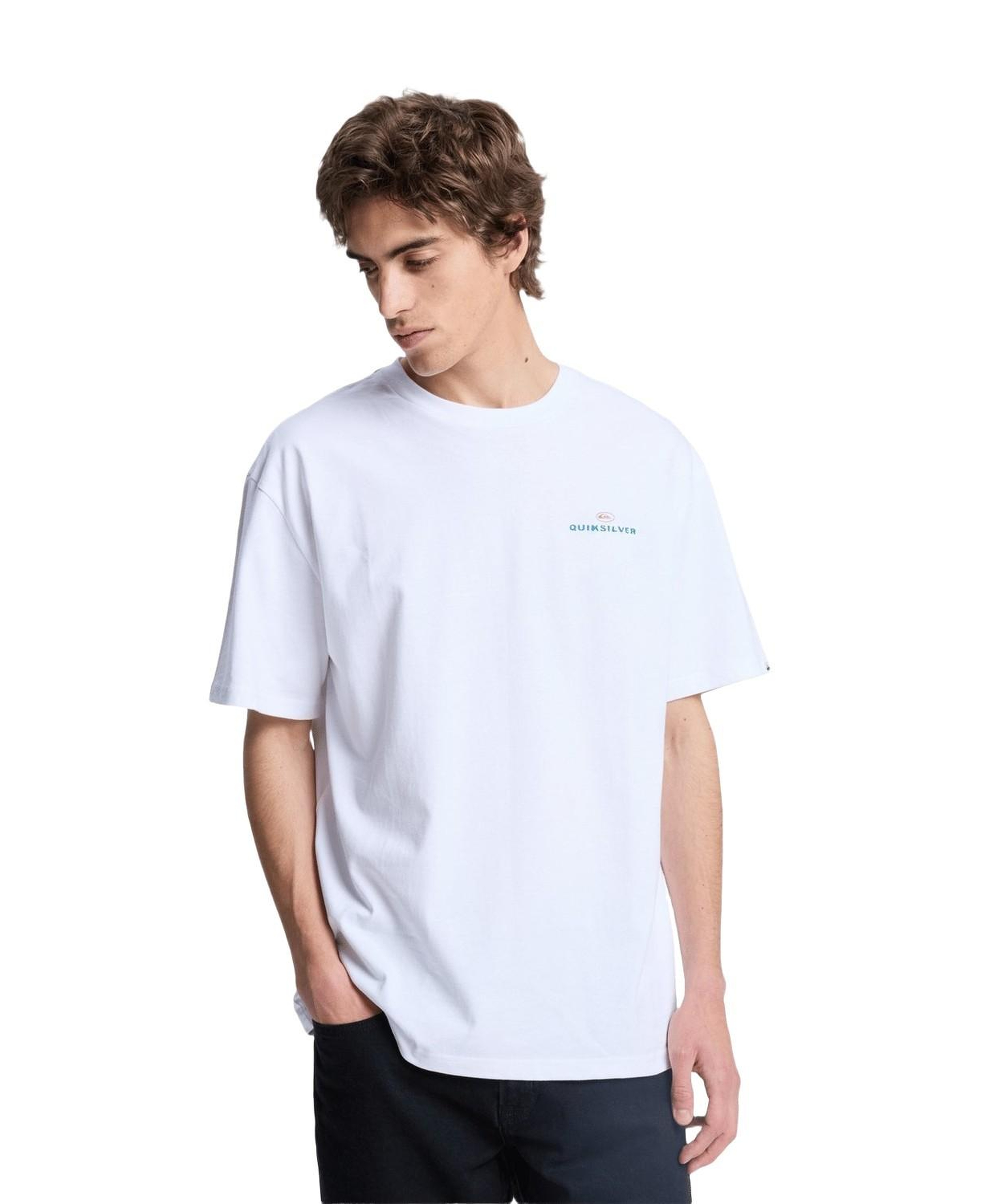 Quiksilver Upside Do Erkek Beyaz Tişört
