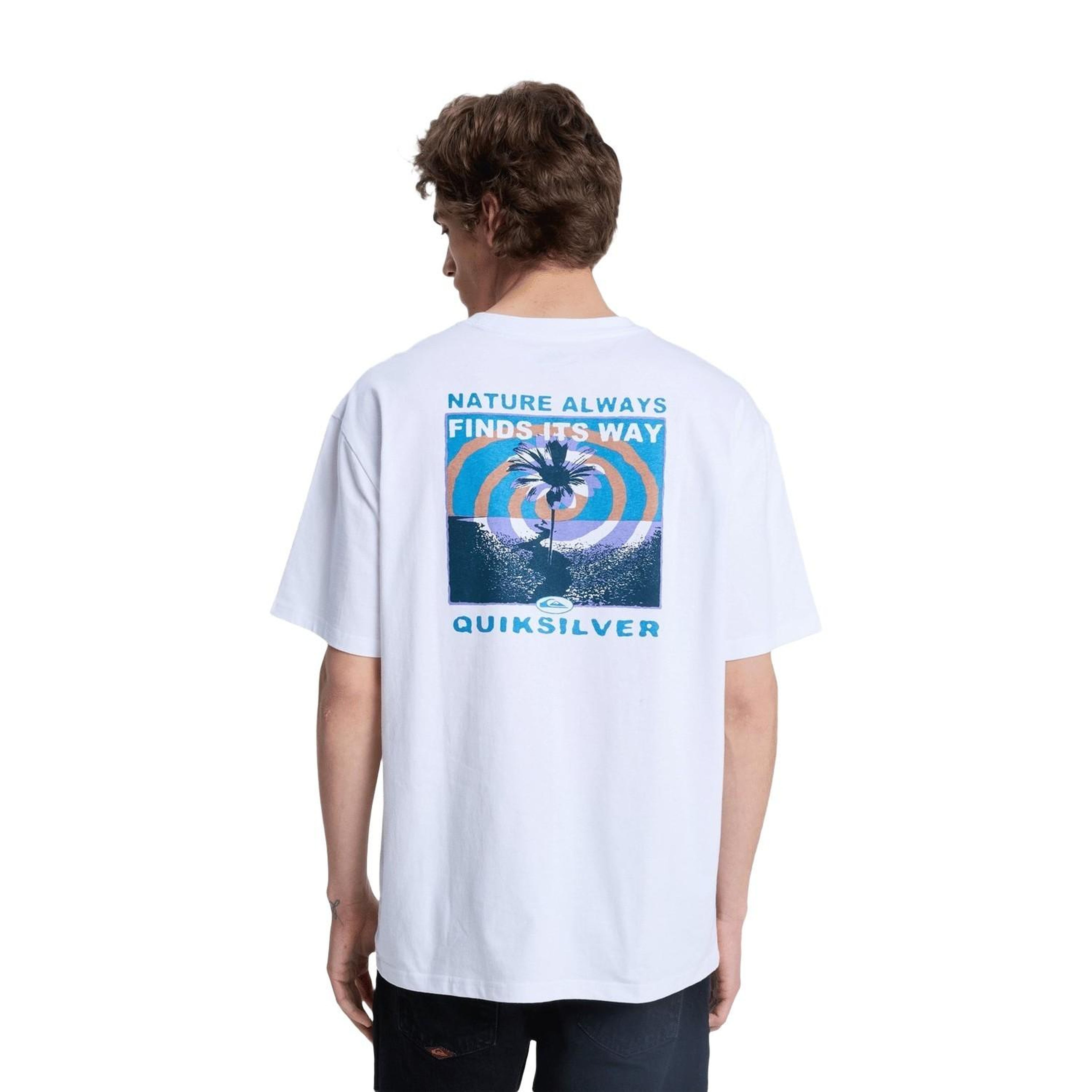 Quiksilver Upside Do Erkek Beyaz Tişört