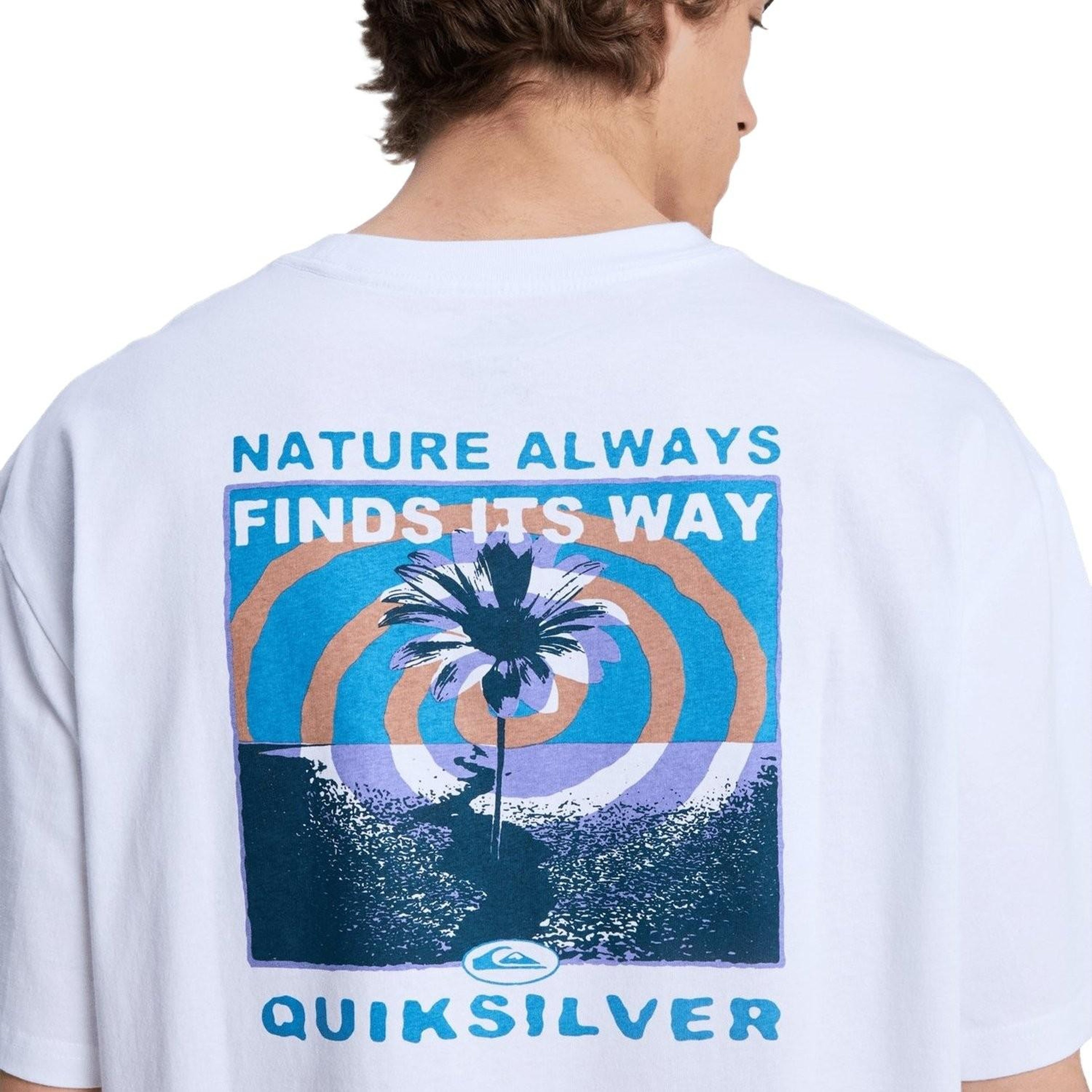 Quiksilver Upside Do Erkek Beyaz Tişört