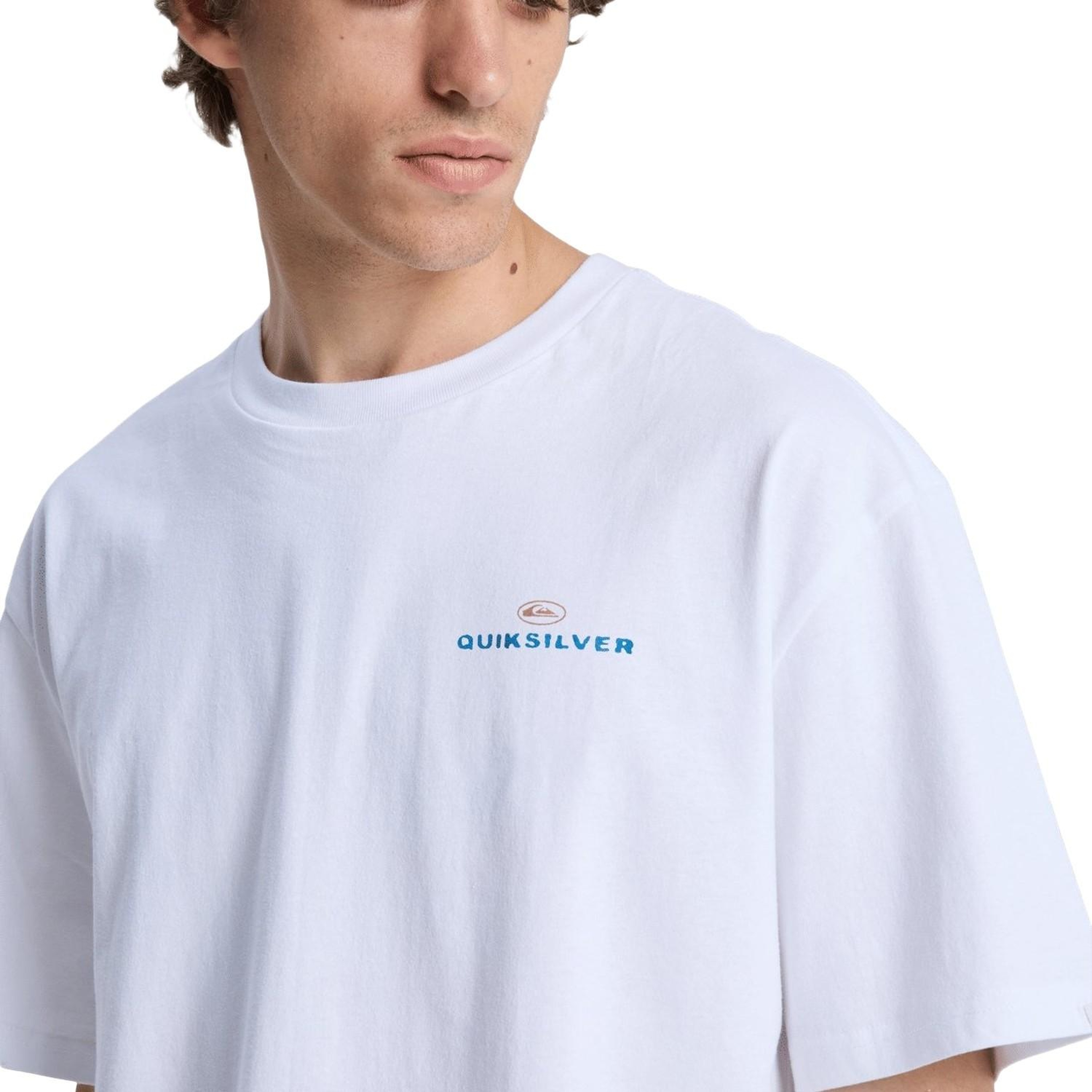 Quiksilver Upside Do Erkek Beyaz Tişört