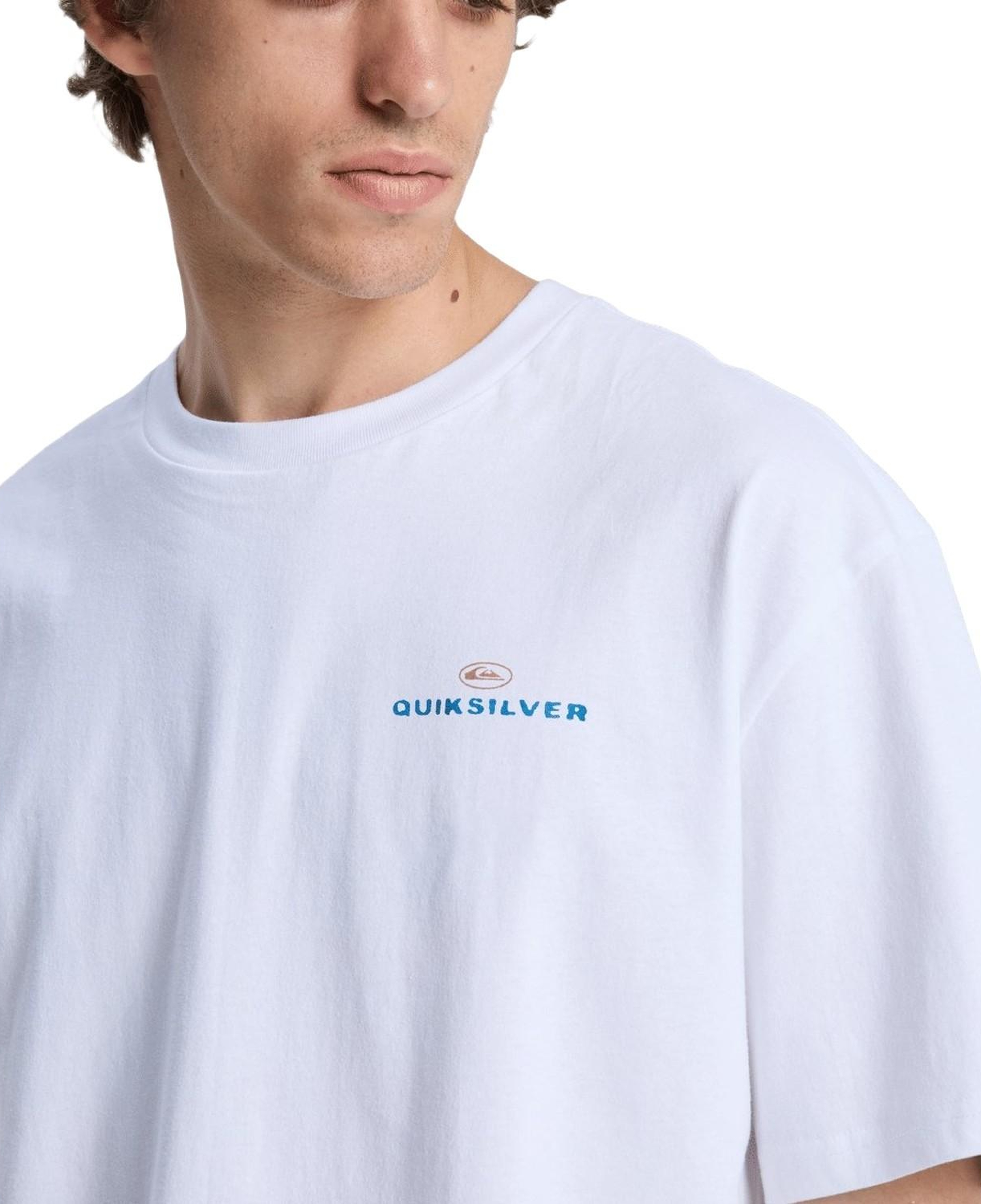 Quiksilver Upside Do Erkek Beyaz Tişört