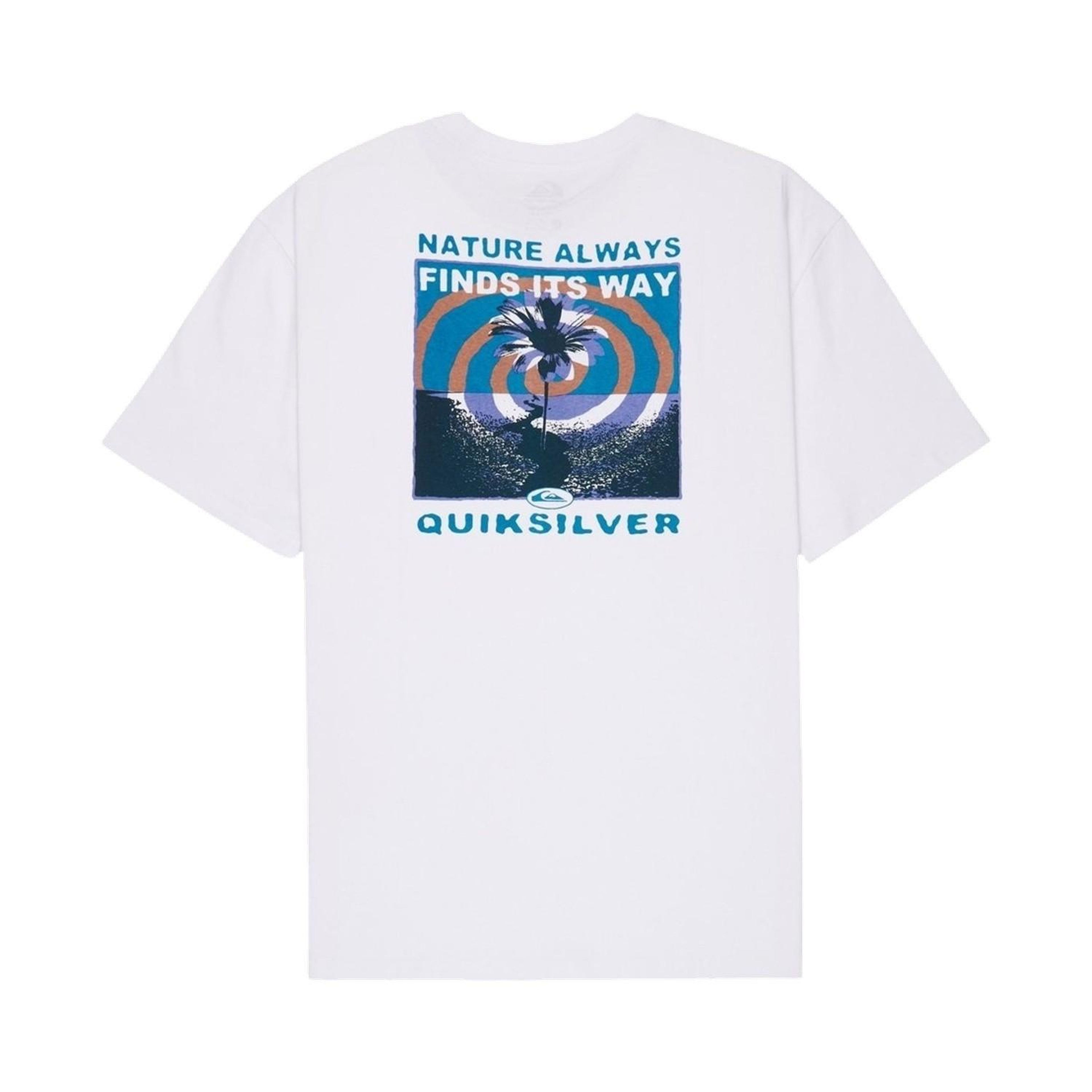 Quiksilver Upside Do Erkek Beyaz Tişört