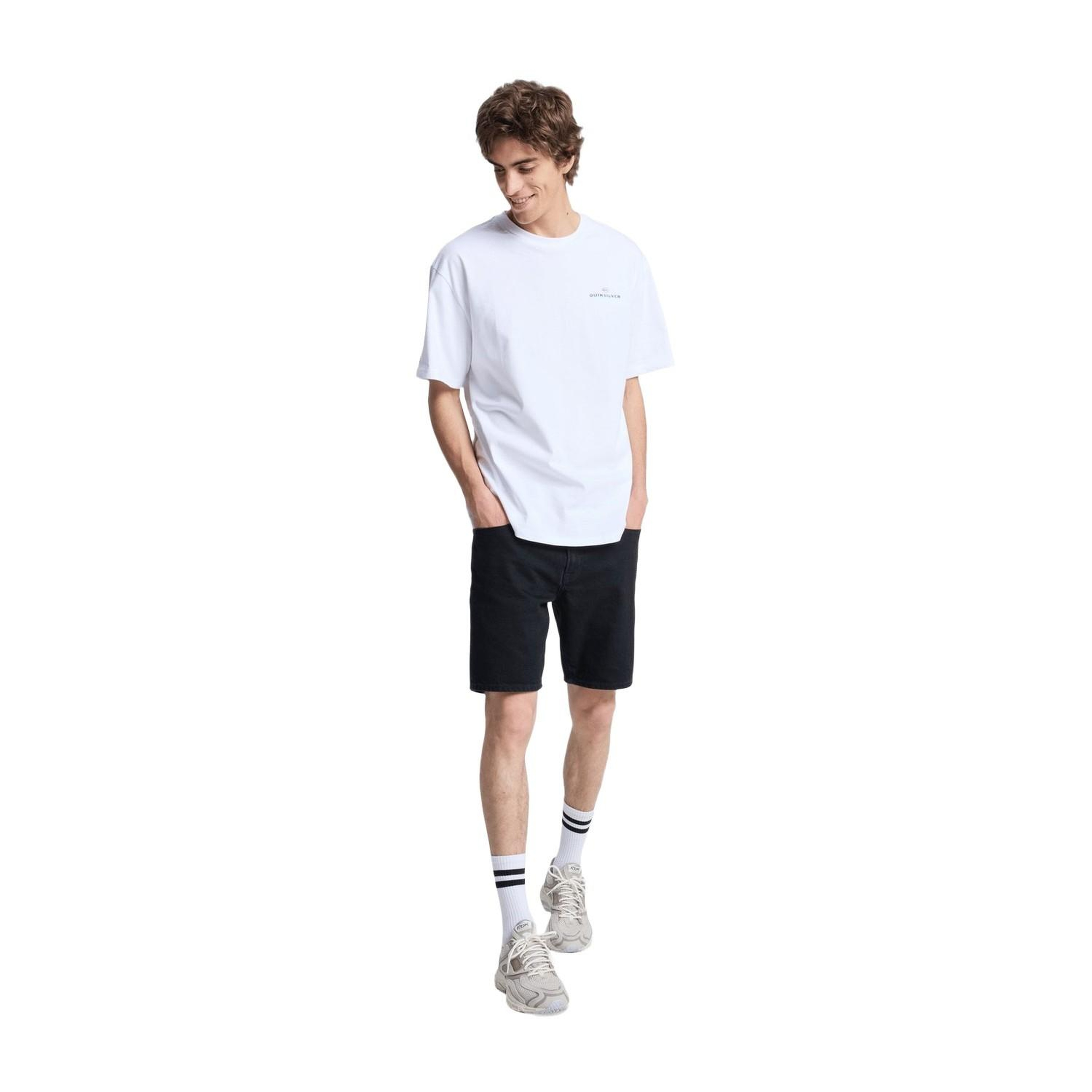 Quiksilver Upside Do Erkek Beyaz Tişört