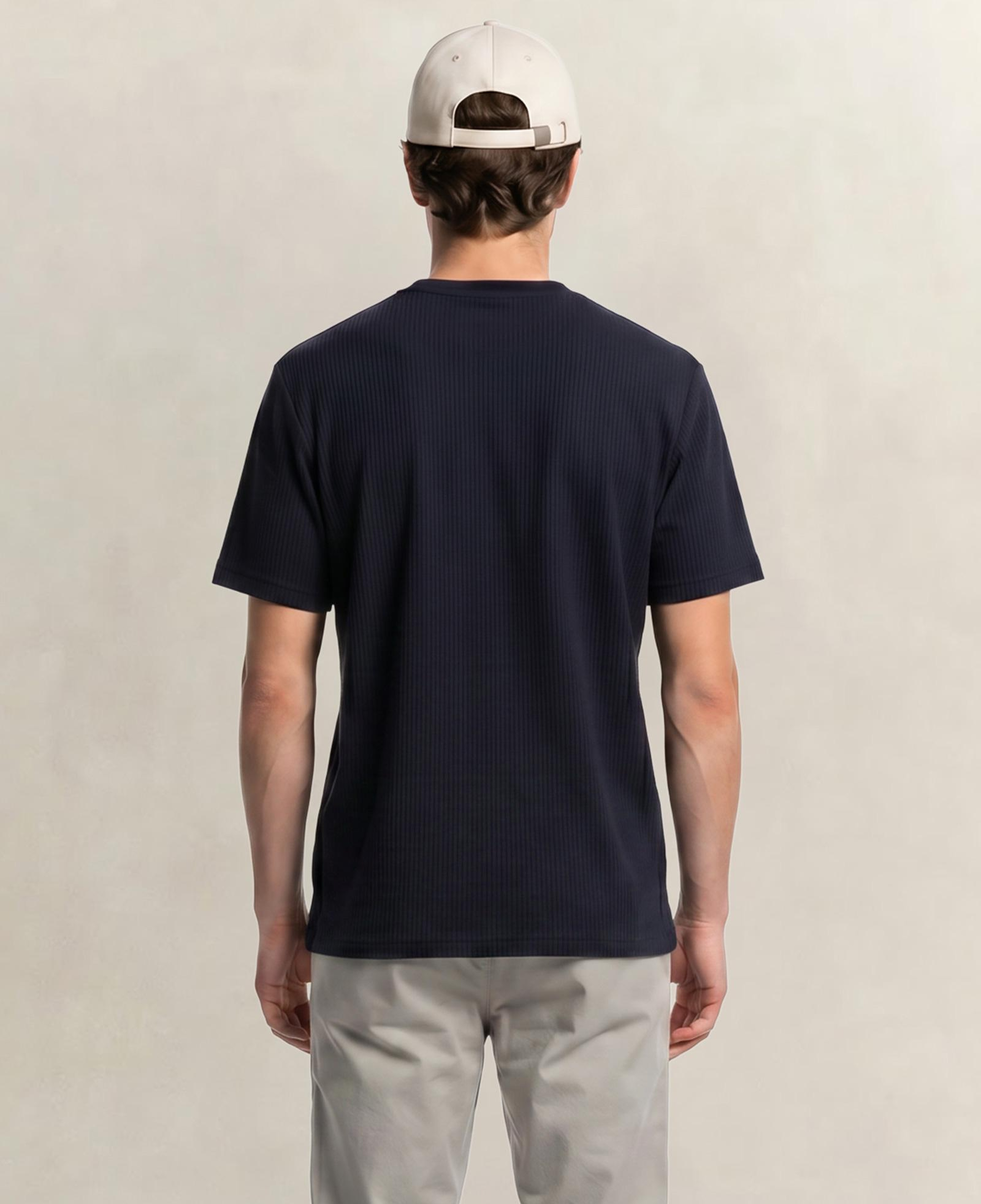 GANT Erkek Lacivert Bisiklet Yaka Regular Fit Logolu T-Shirt