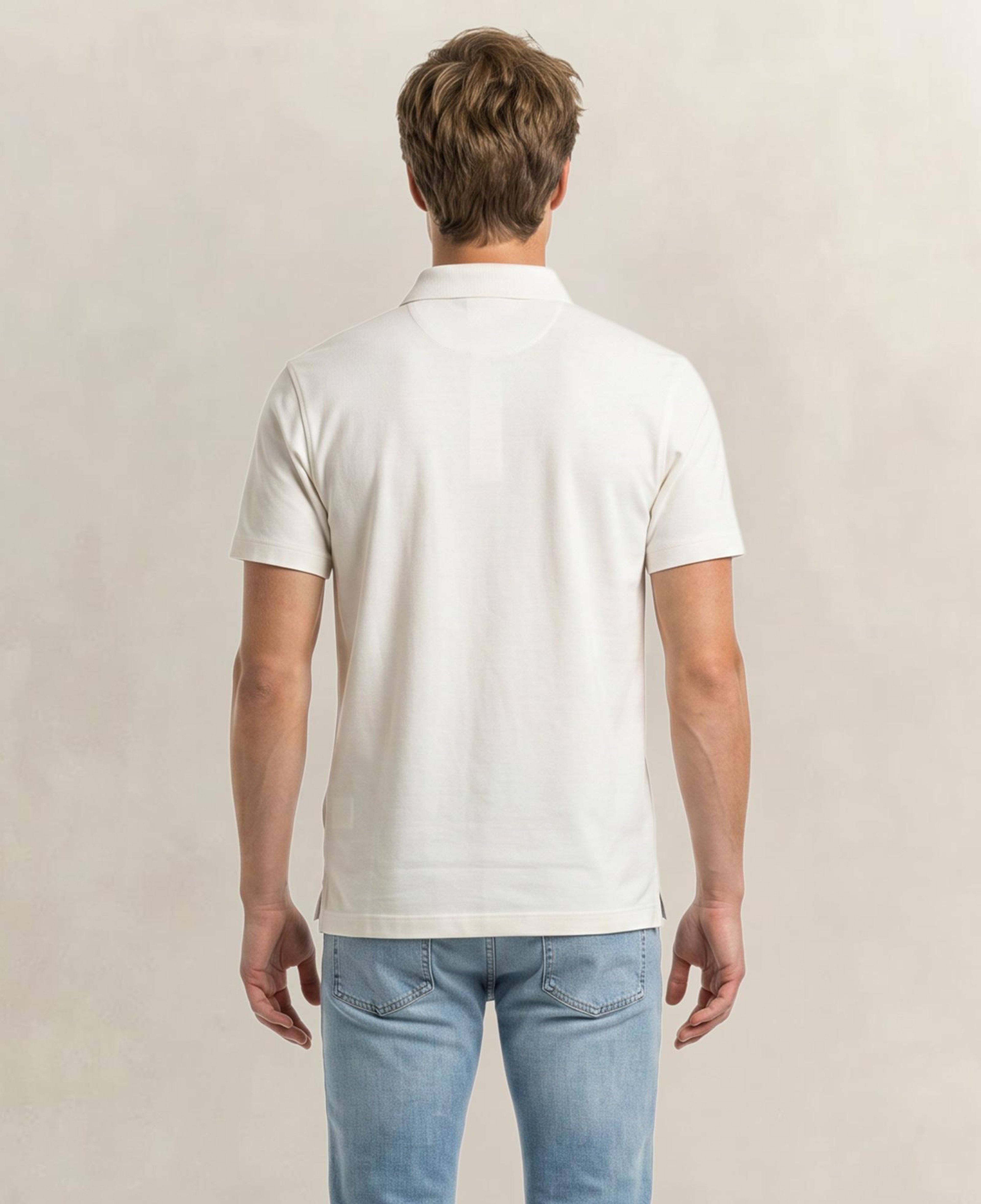 GANT Erkek Beyaz Regular Fit Logolu Polo Yaka T-Shirt