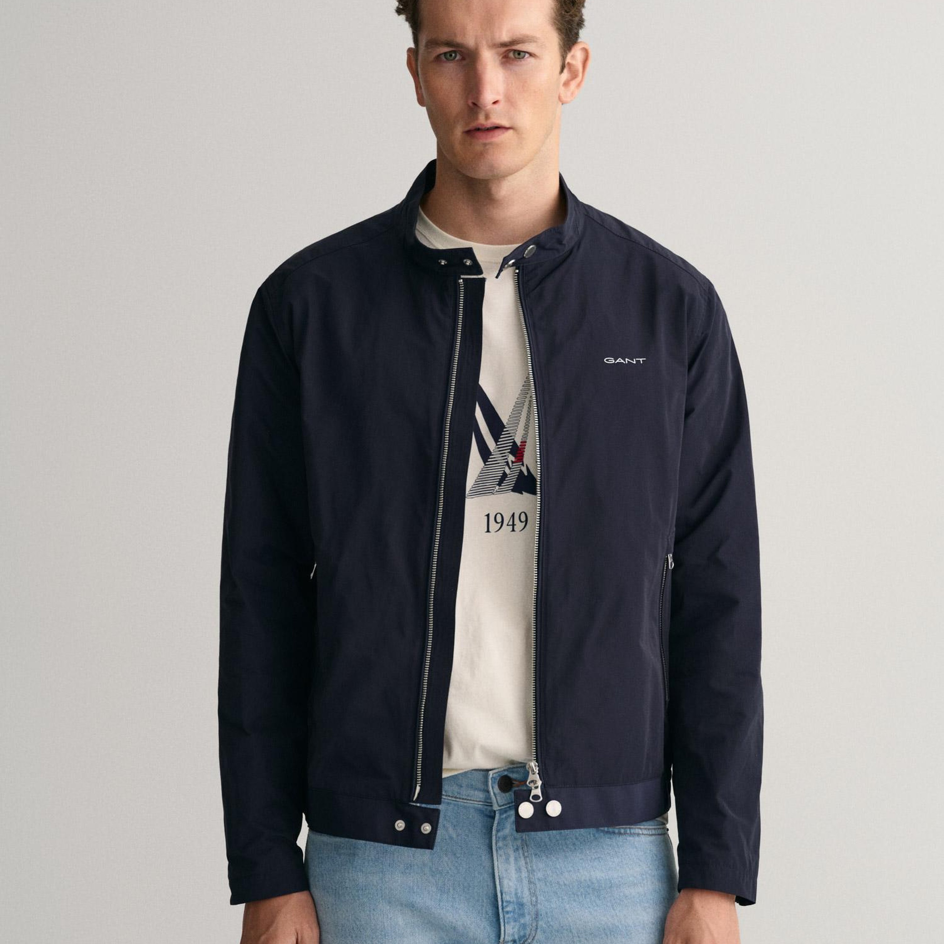 GANT Erkek Lacivert Regular Fit Fermuarlı Ceket