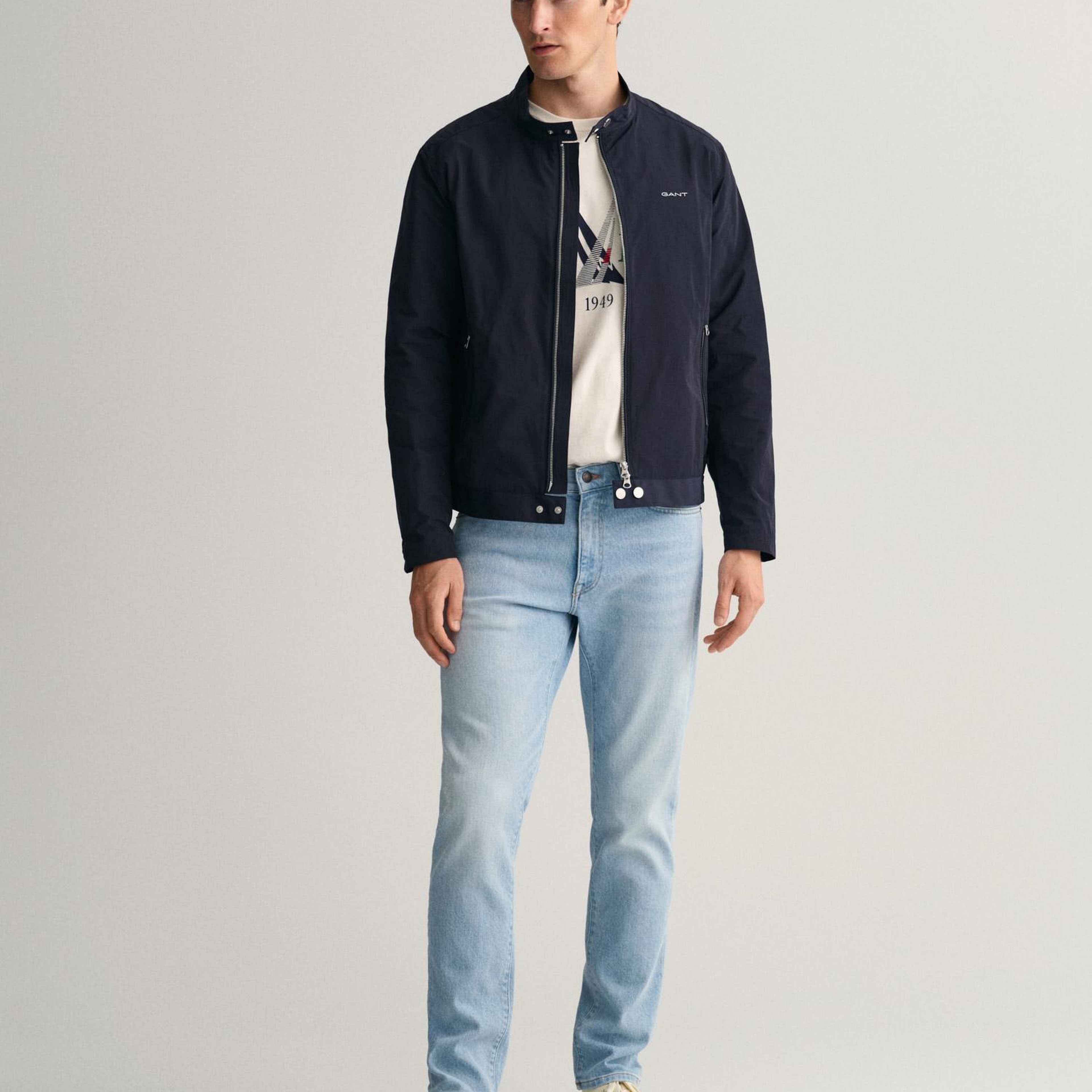 GANT Erkek Lacivert Regular Fit Fermuarlı Ceket
