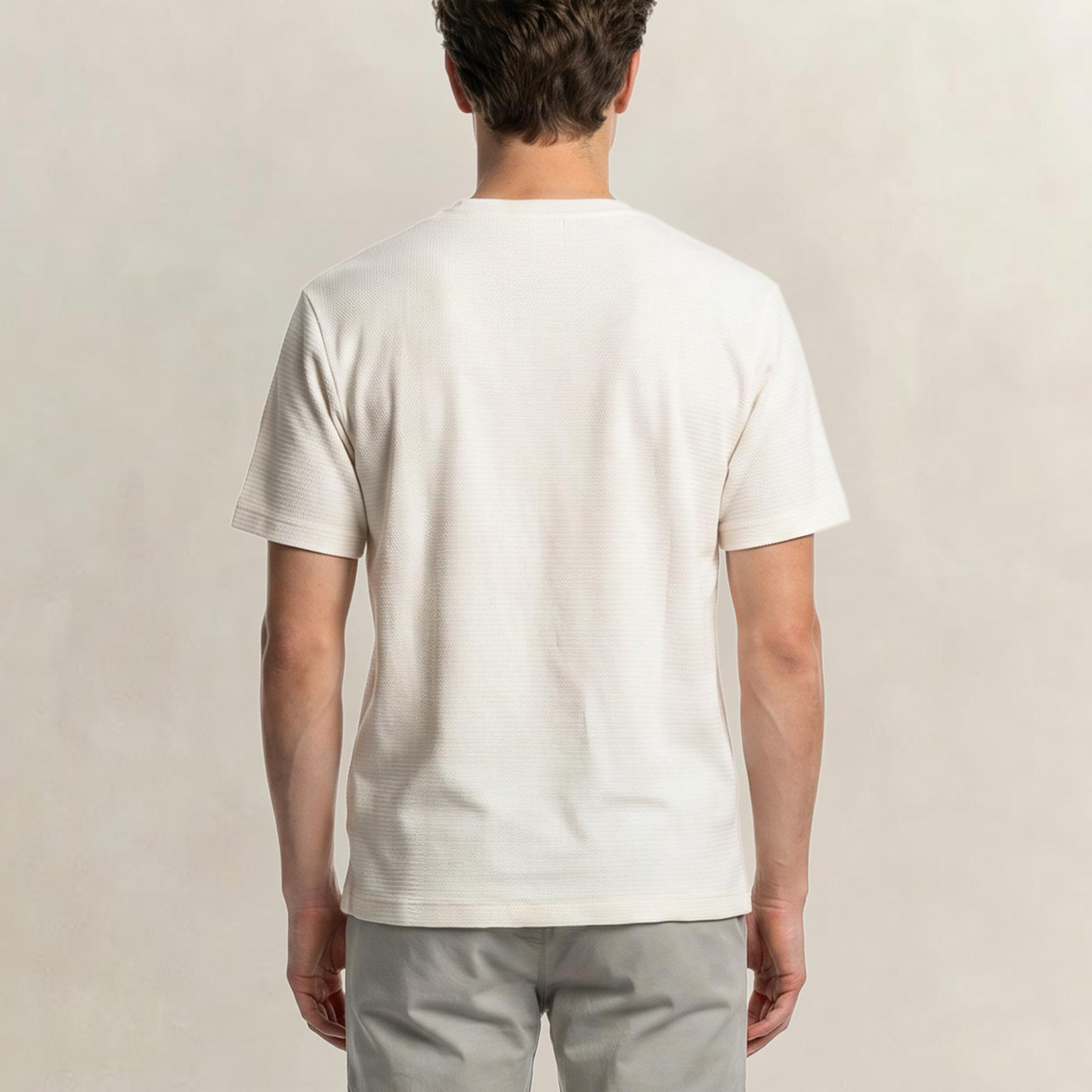 GANT Erkek Beyaz Bisiklet Yaka Regular Fit Logolu T-Shirt
