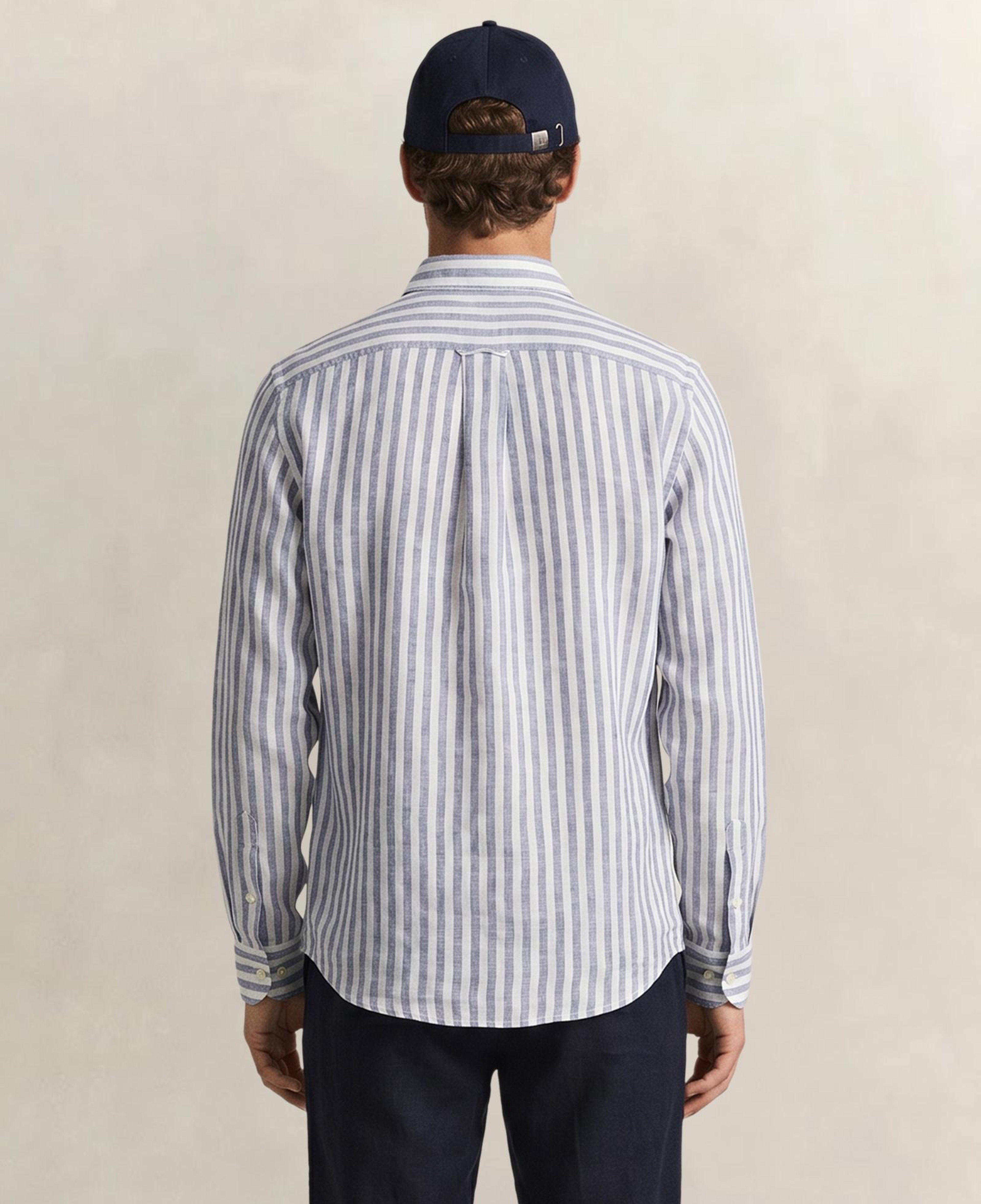 GANT Erkek Mavi Regular Fit Çizgili Logolu Gömlek