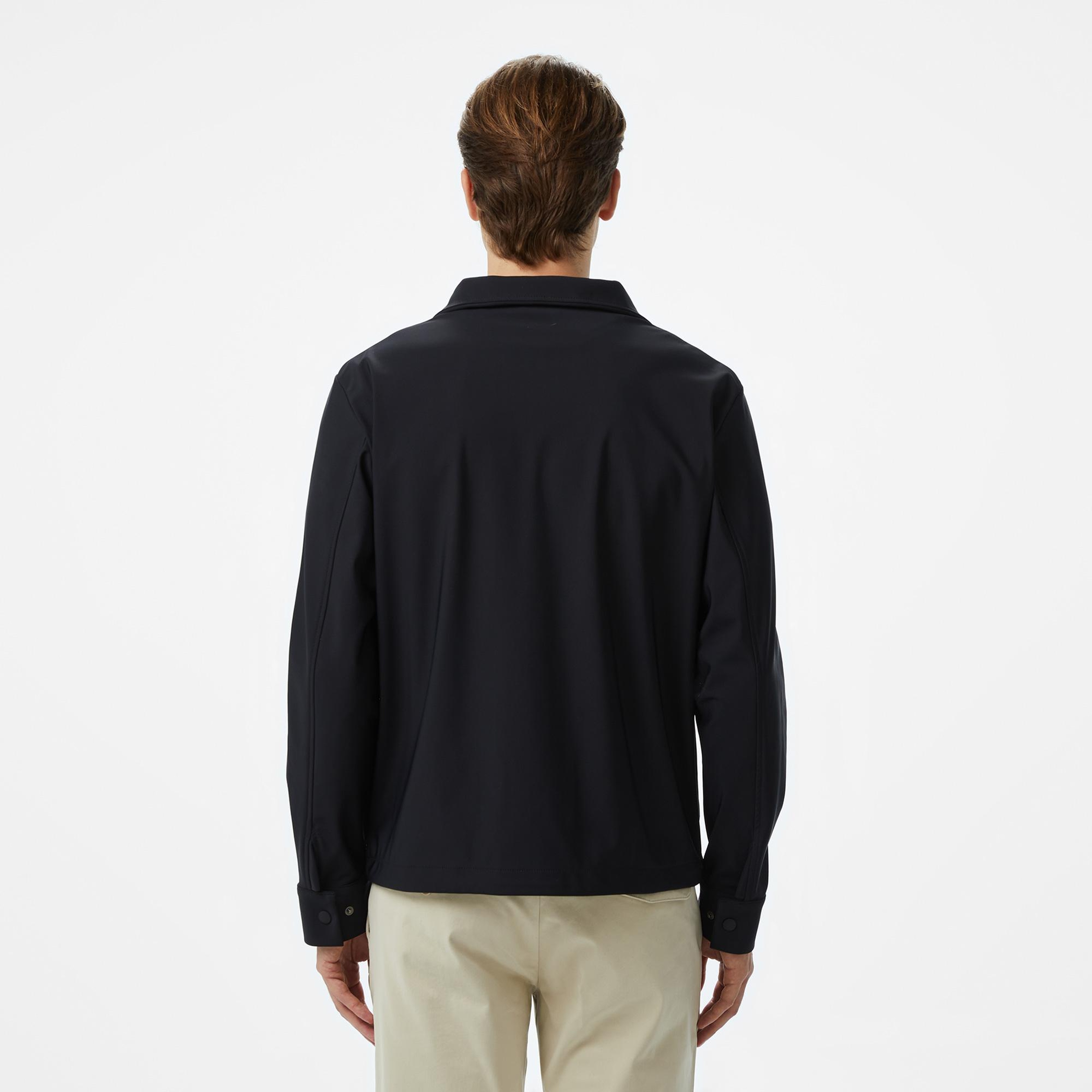 Lacoste Erkek Dik Yaka Kapitone Siyah Mont
