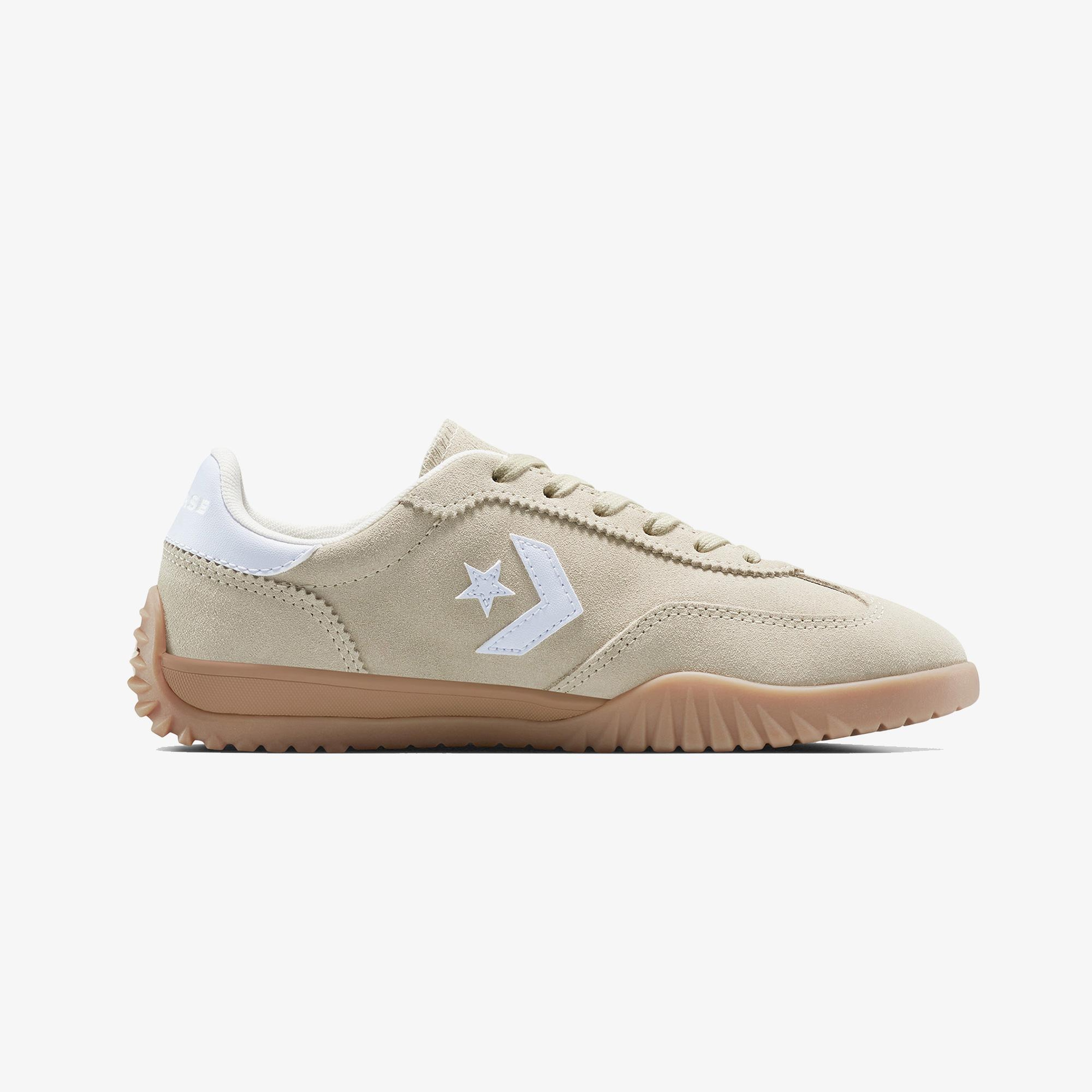Converse Run Star Trainer Suede Unisex Krem Sneaker