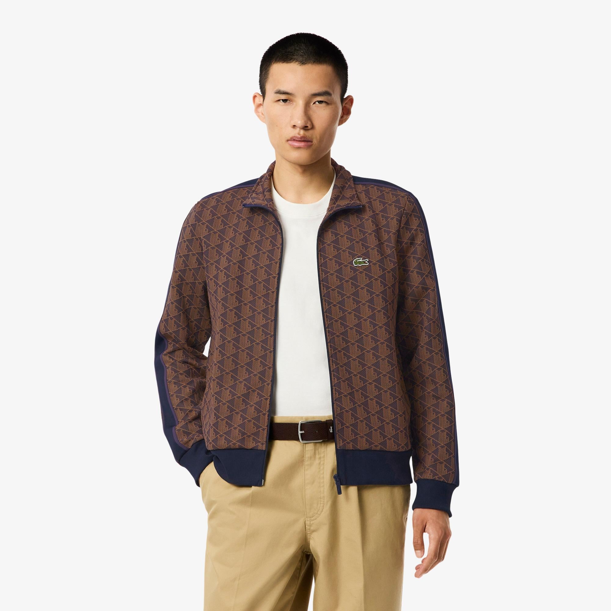Lacoste Paris Fermuarlı Erkek Mor Sweatshirt
