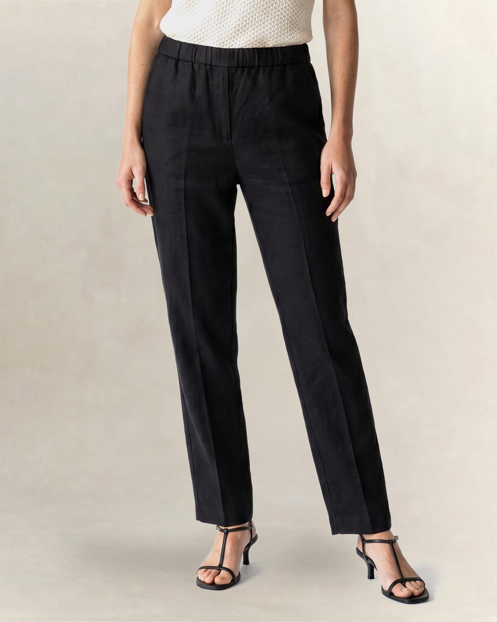 GANT Kadın Siyah Relaxed Fit Pantolon