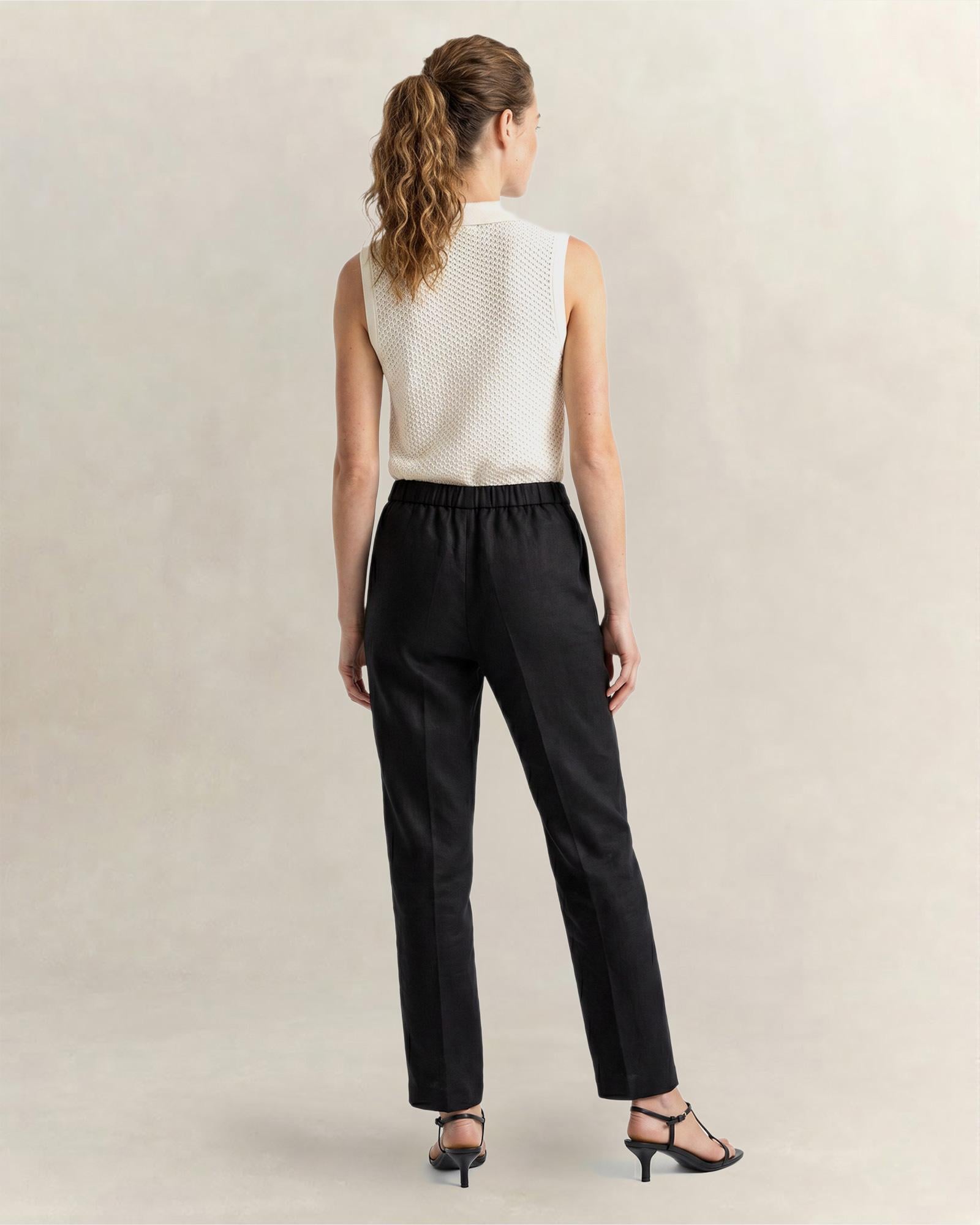 GANT Kadın Siyah Relaxed Fit Pantolon