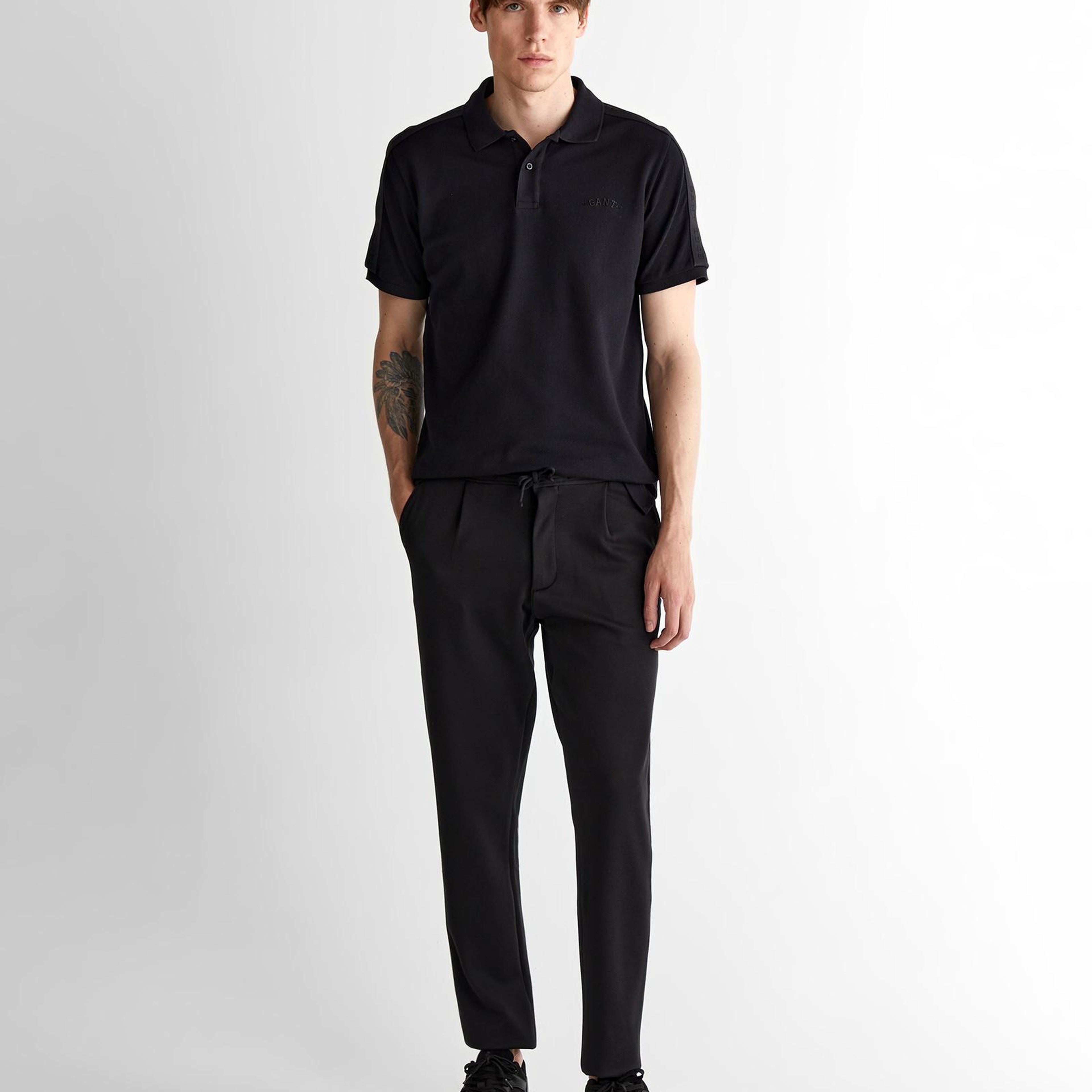 GANT Erkek Siyah Regular Fit Logolu Polo