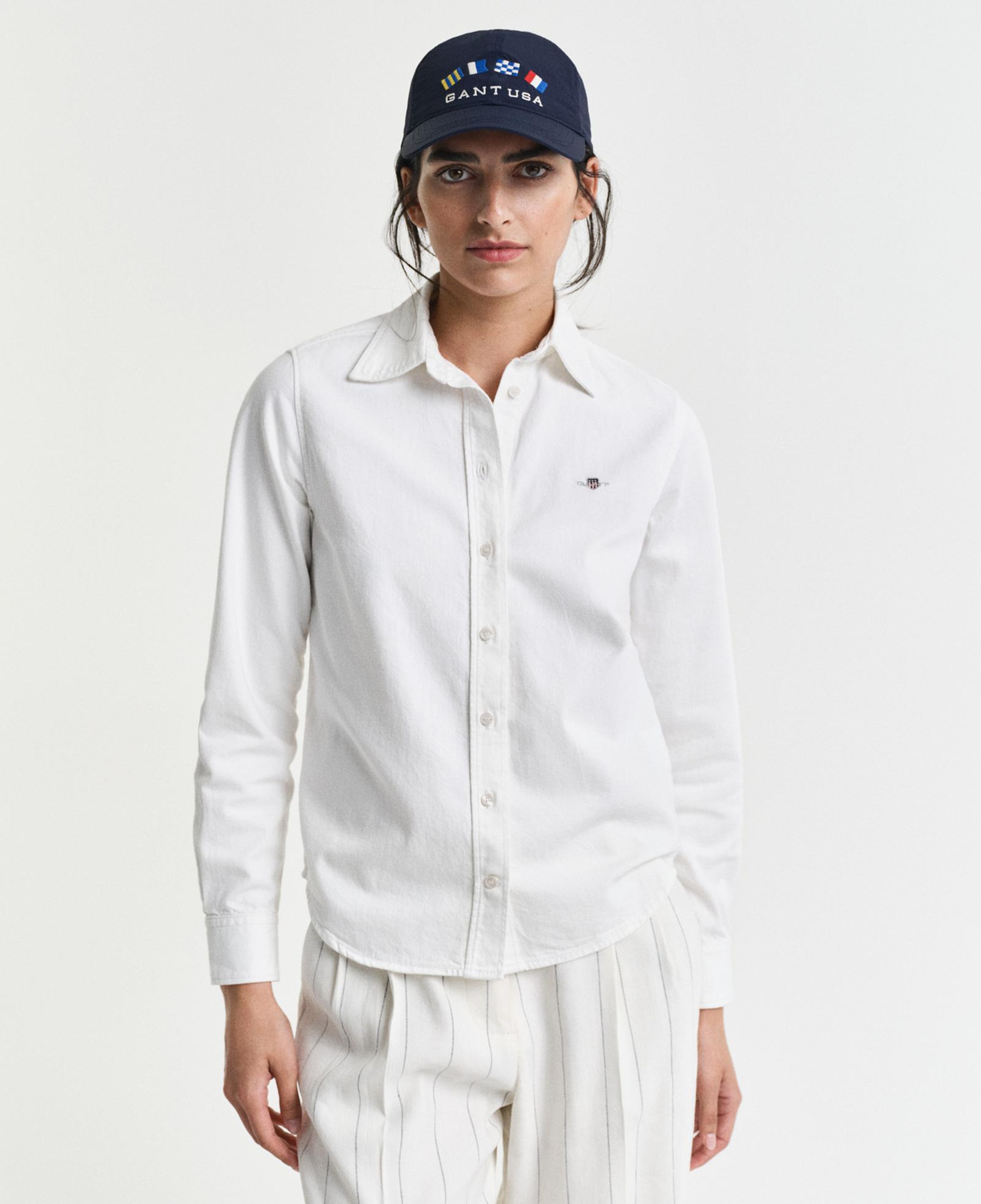 GANT Kadın Beyaz Regular Fit Klasik Yaka Gömlek