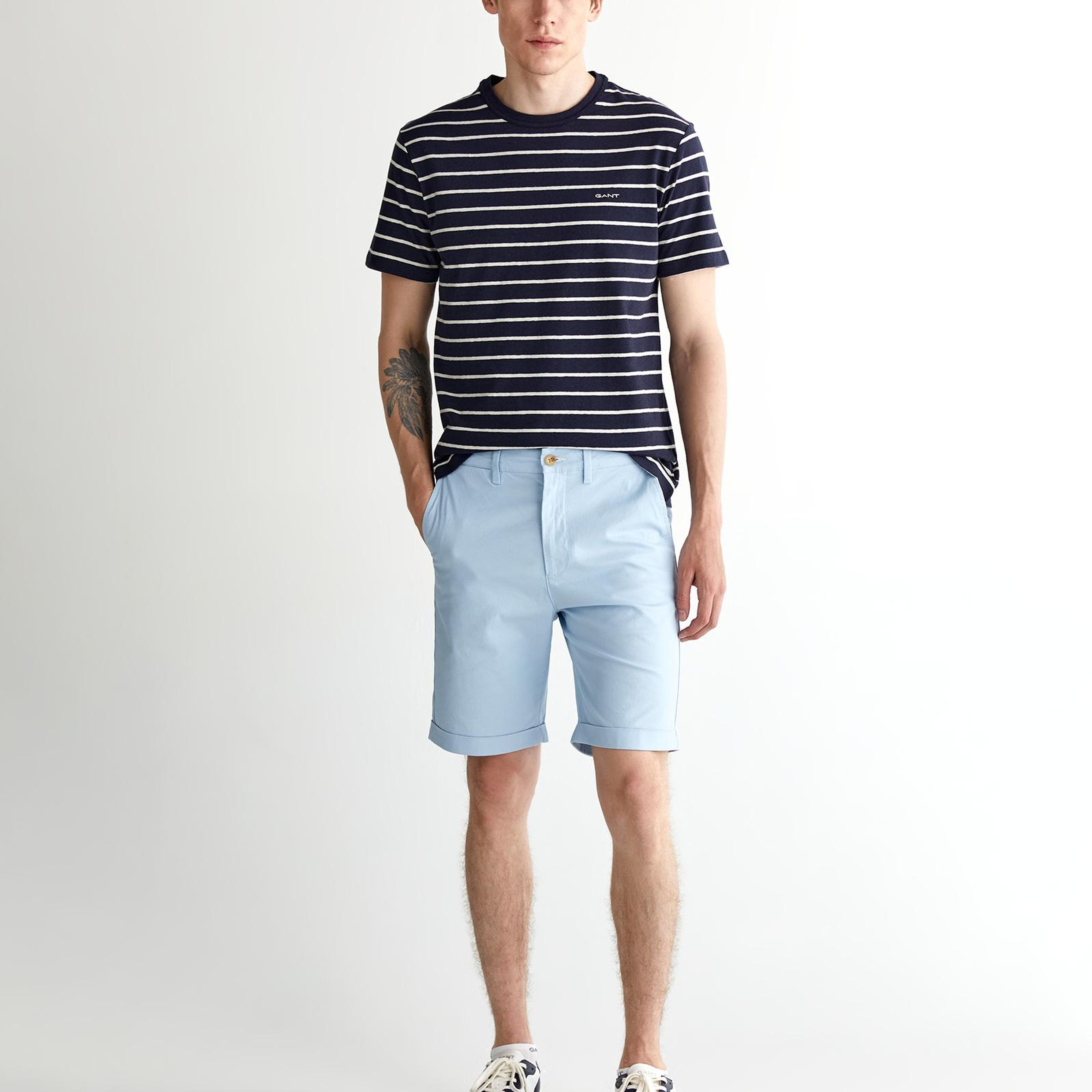 GANT Erkek Mavi Slim Fit Şort