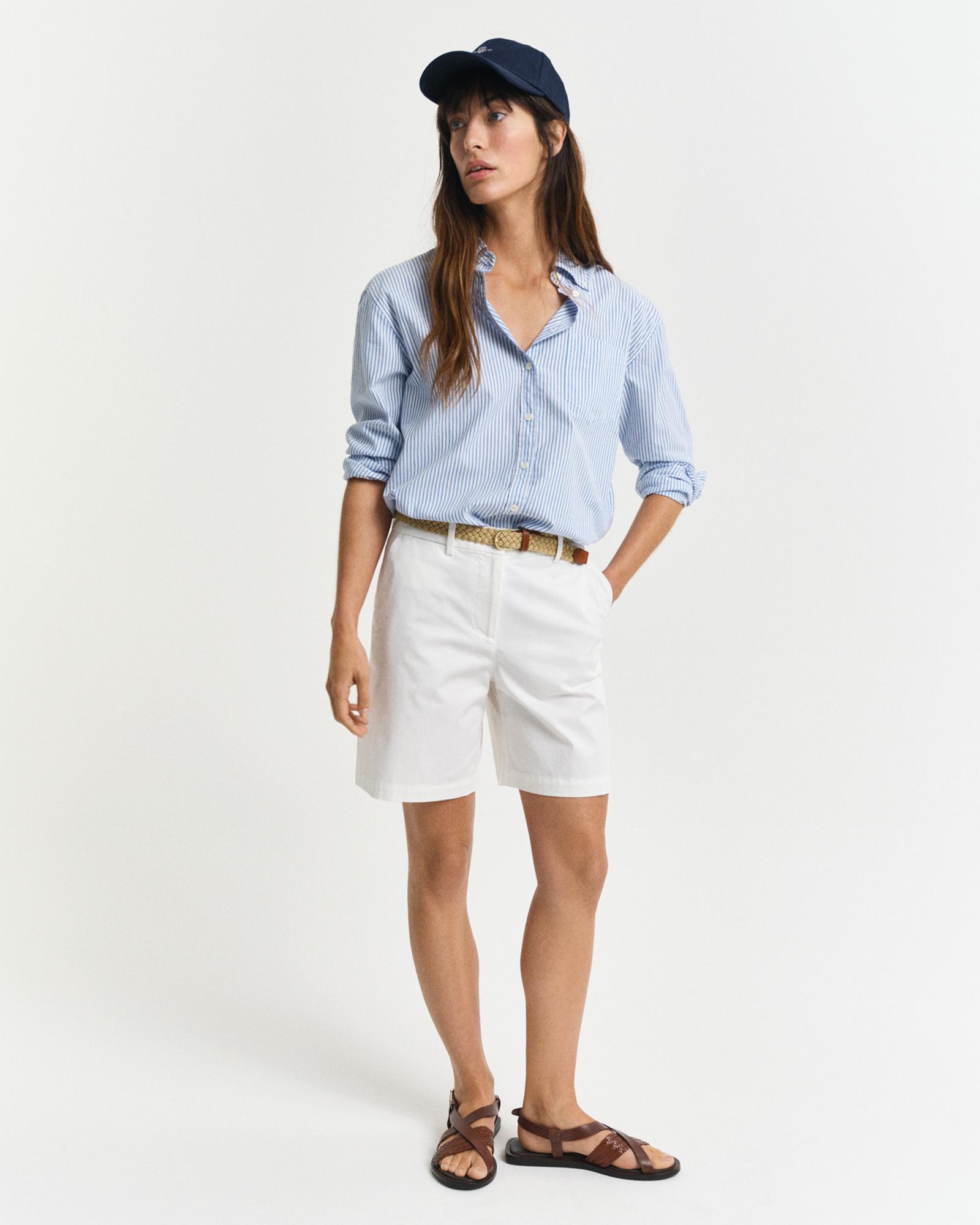 GANT Kadın Beyaz Regular Fit Şort