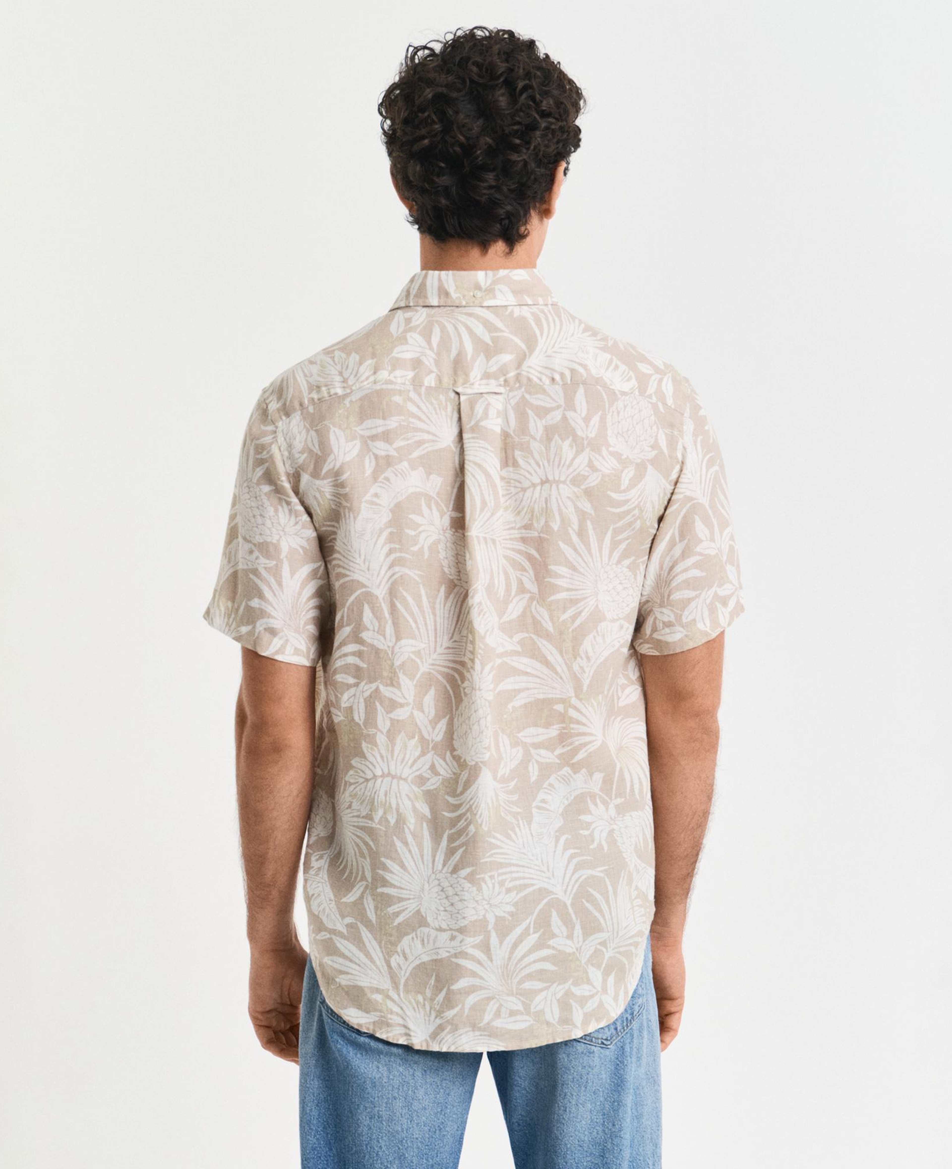 GANT Erkek Bej Regular Fit Düğmeli Yaka Desenli Gömlek