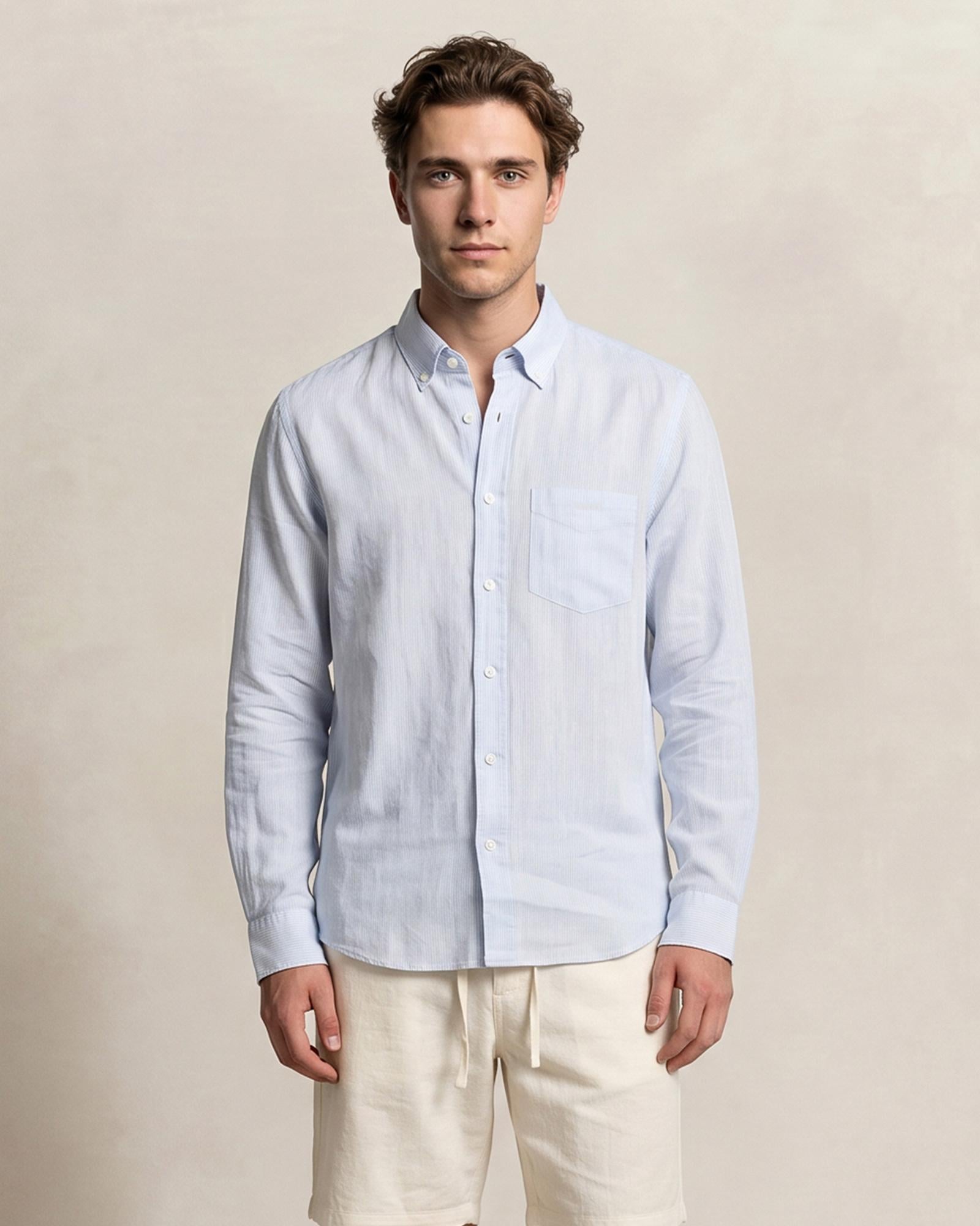 GANT Erkek Mavi Regular Fit Gömlek