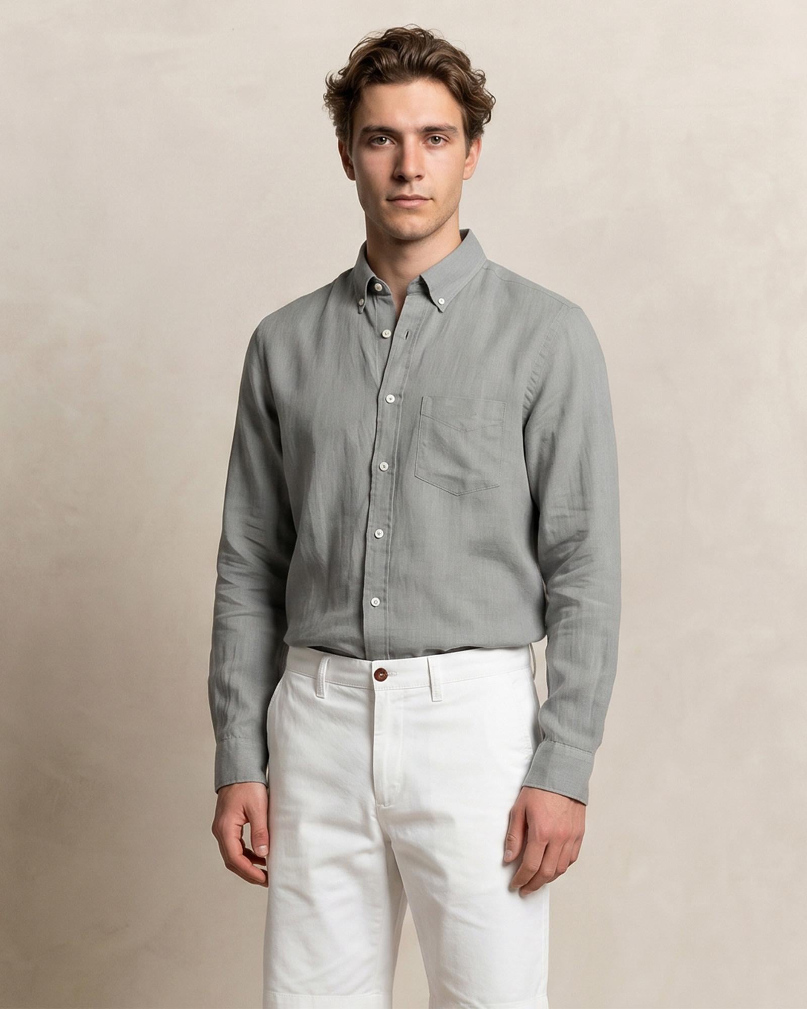 GANT Erkek Yeşil Regular Fit Gömlek