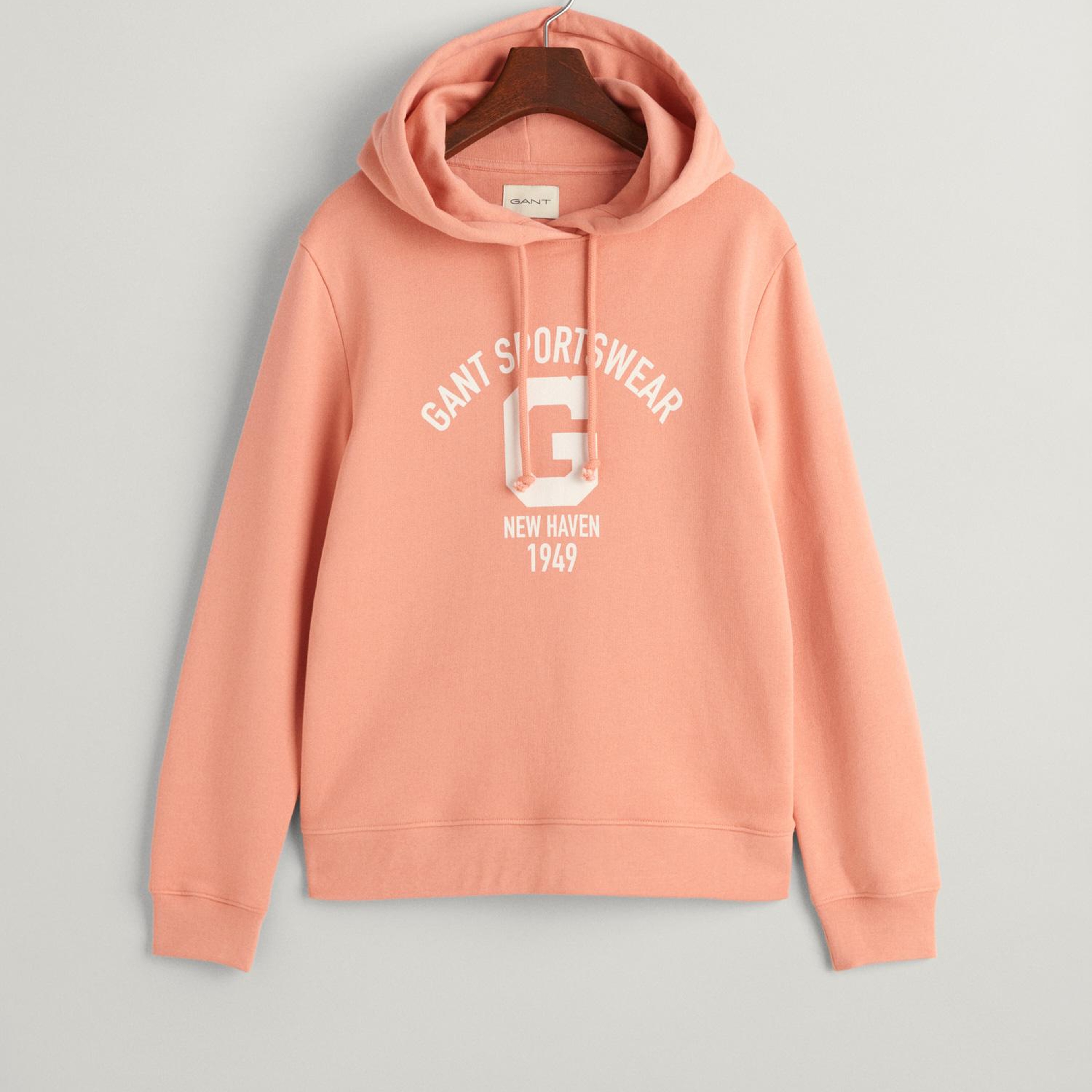 GANT Kadın Pembe Relaxed Fit Kapüşonlu Logolu Sweatshirt