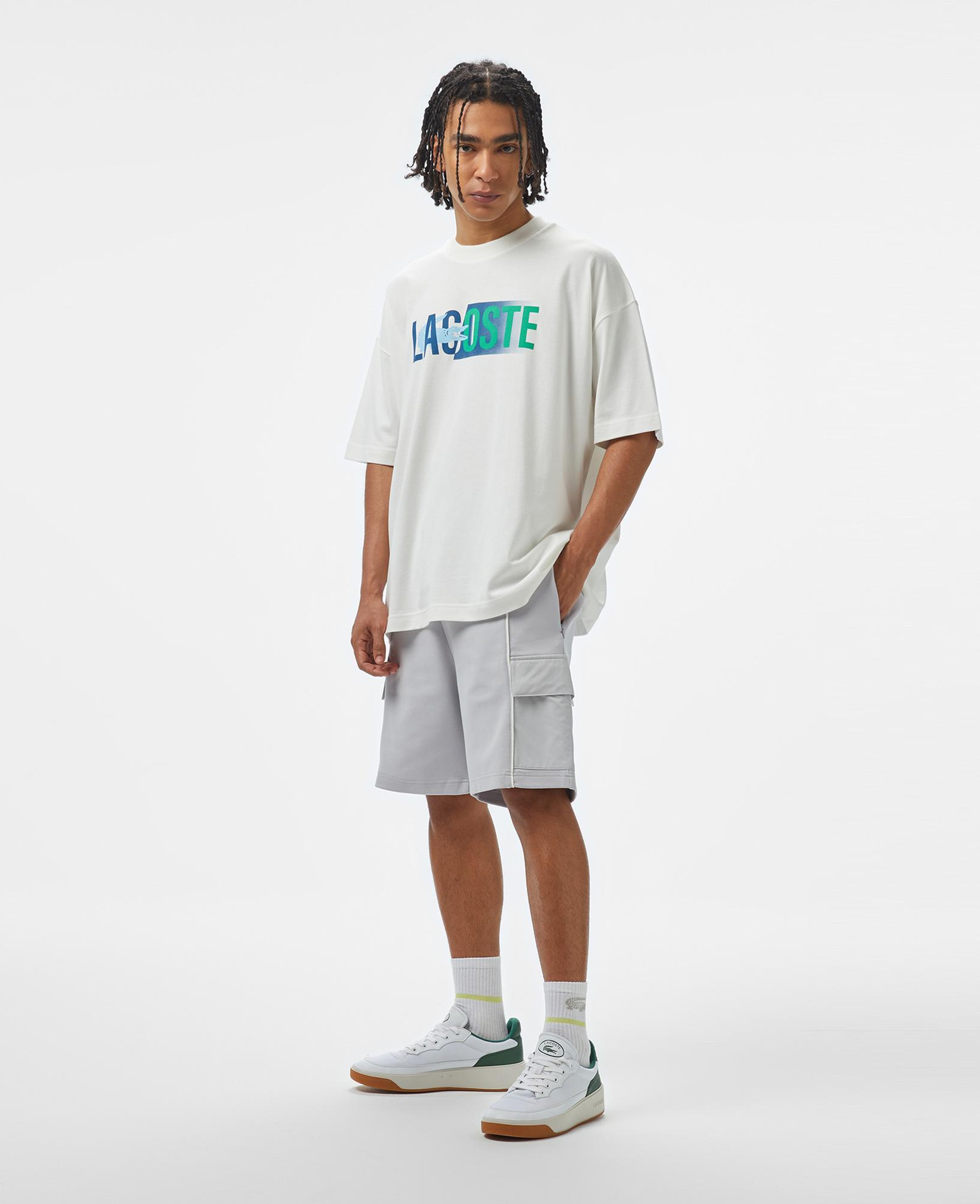 Lacoste House of SuperStep x Lacoste Erkek Gri Şort