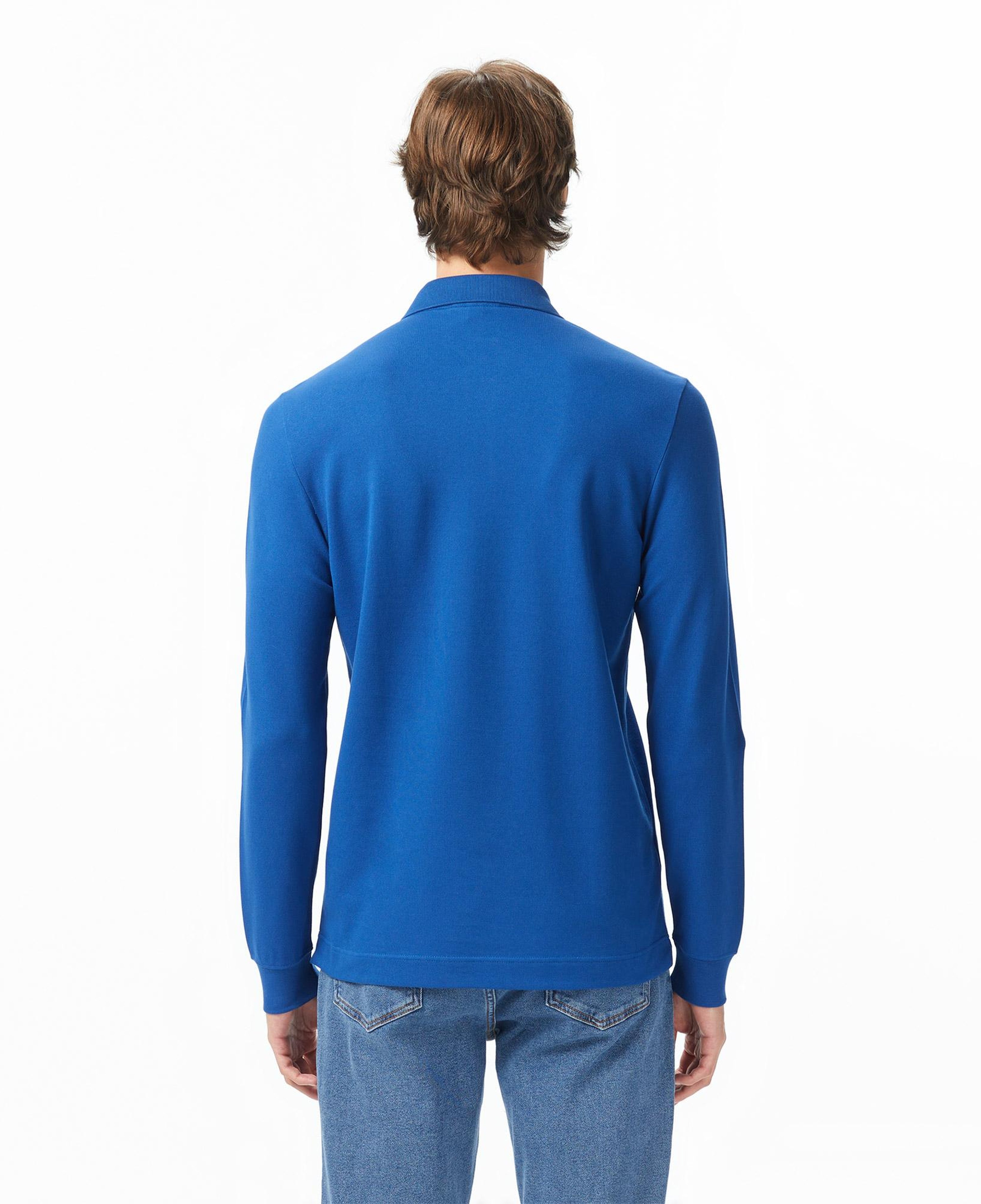 Erkek Regular Fit Uzun Kollu Koyu Mavi Paris Polo