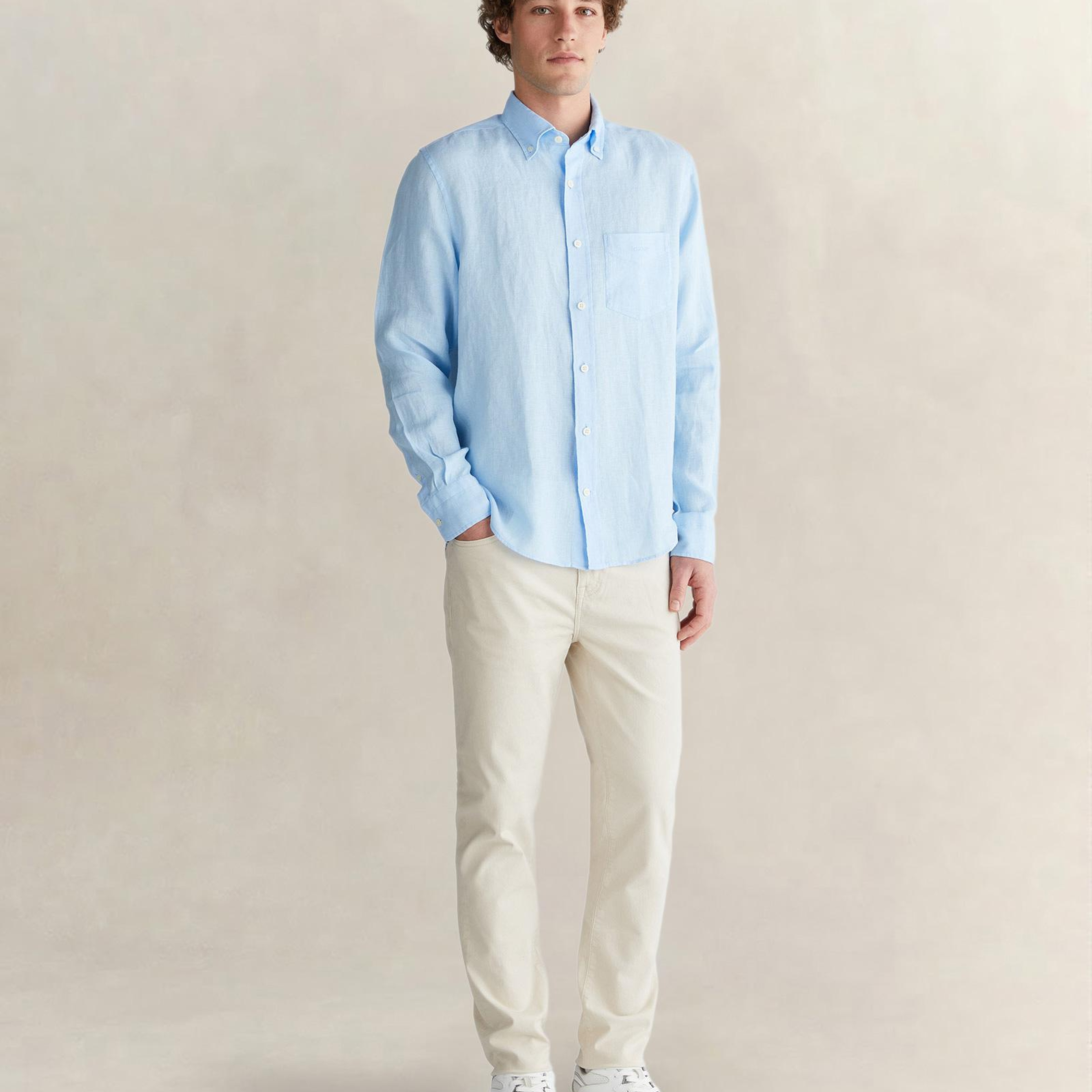 GANT Erkek Mavi Regular Fit Gömlek