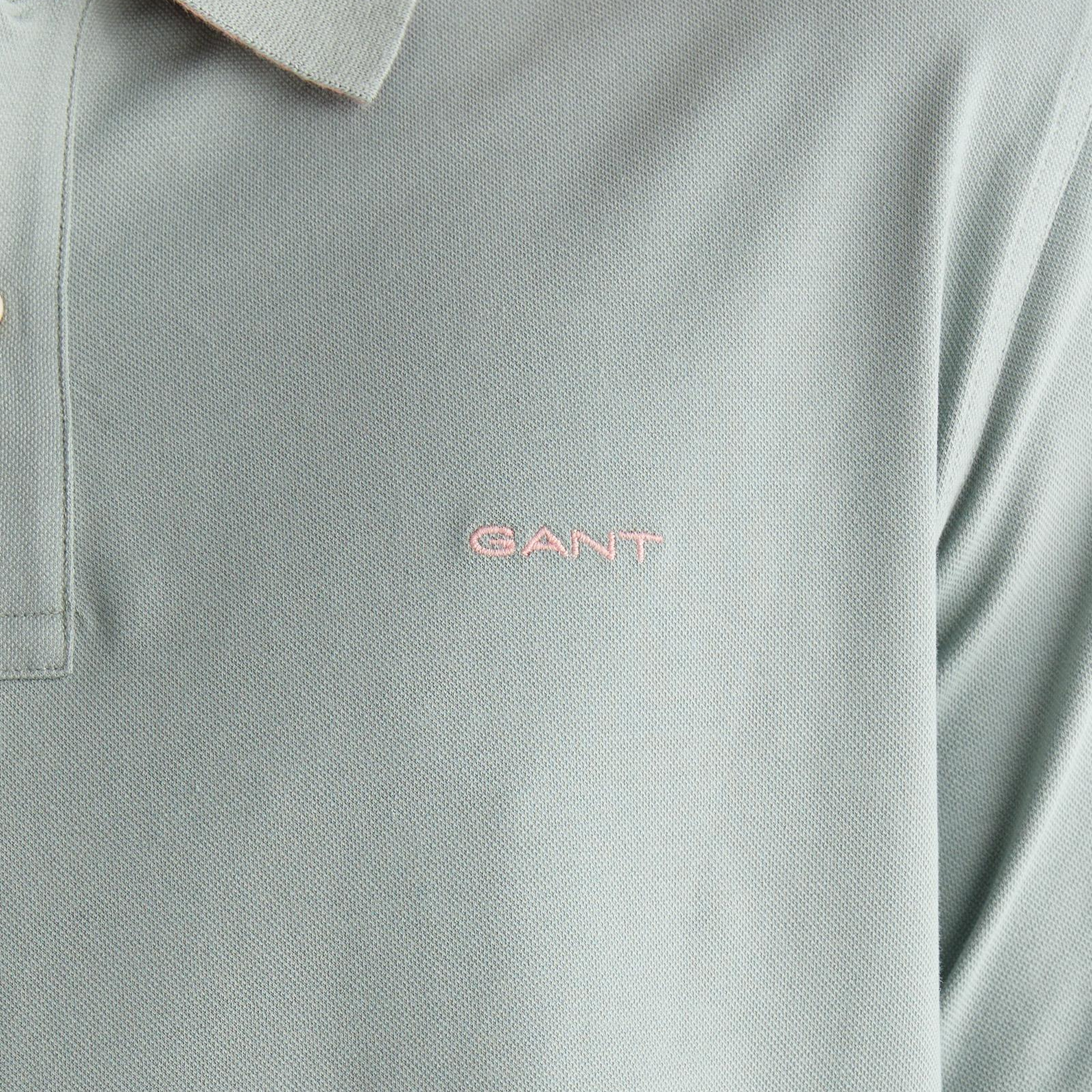 GANT Erkek Yeşil Regular Fit Polo Yaka T-Shirt
