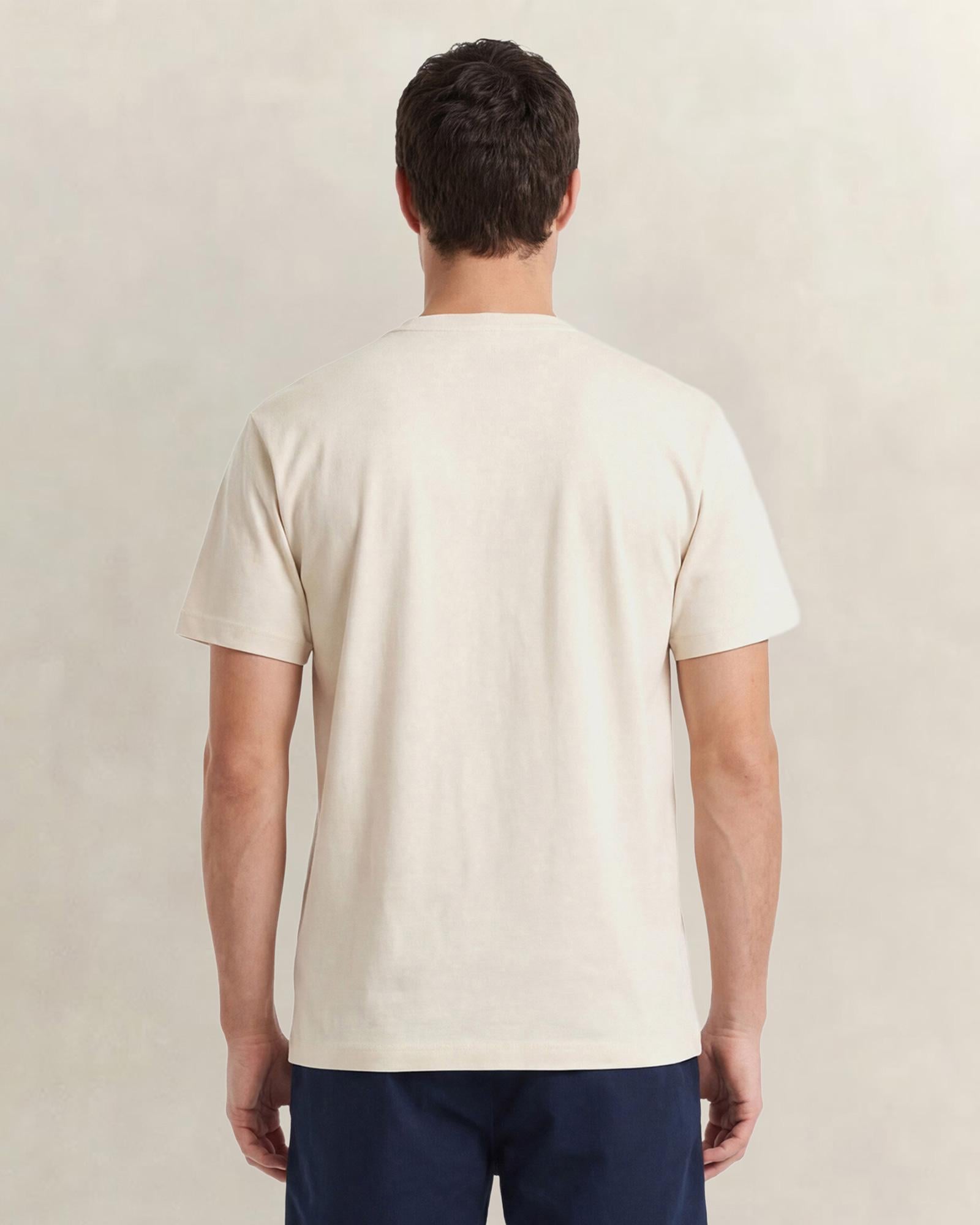 GANT Erkek Krem Bisiklet Yaka Regular Fit T-Shirt