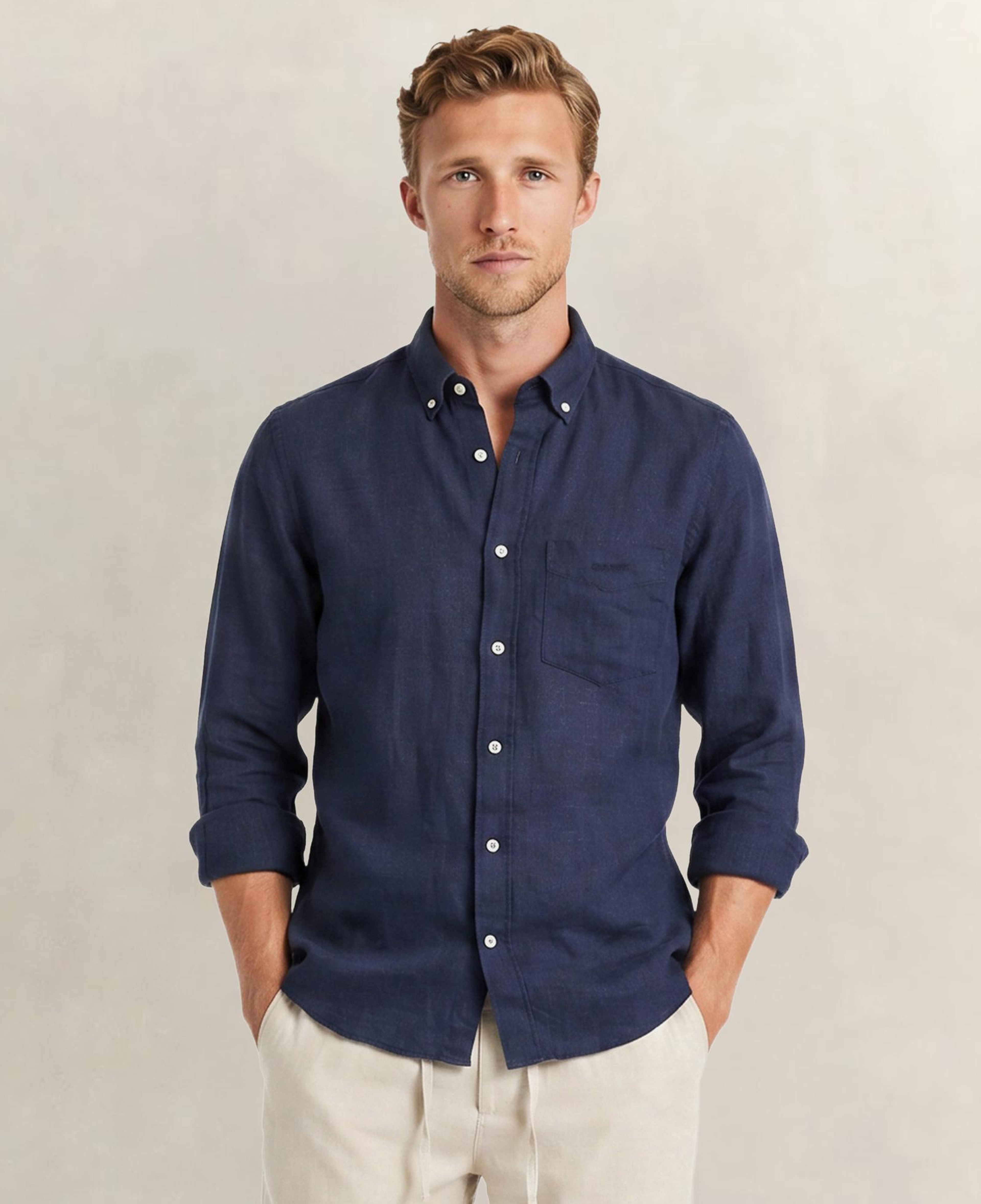 GANT Erkek Lacivert Regular Fit Gömlek
