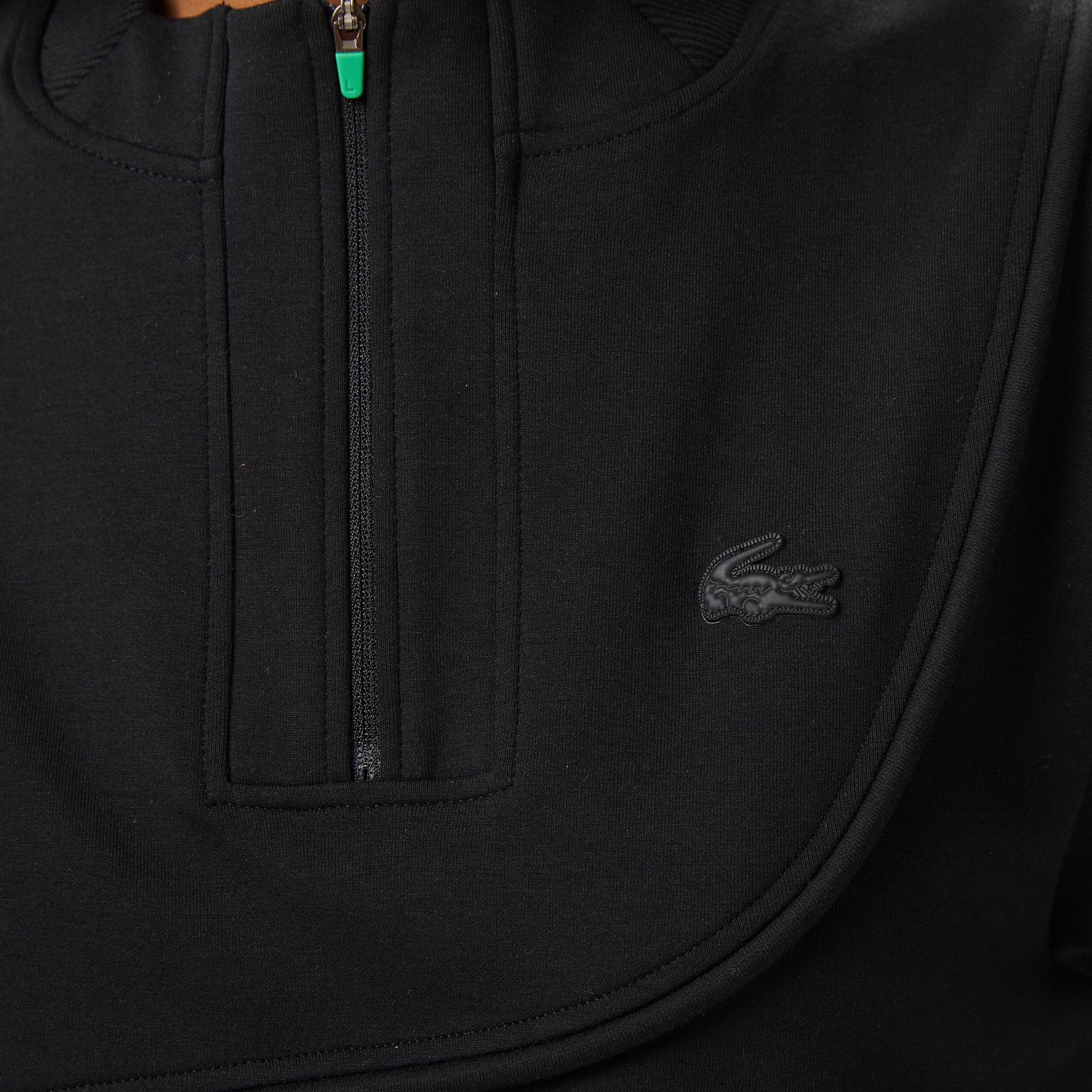 Lacoste x House of SuperStep Bisiklet Yaka Kadın Siyah Sweatshirt