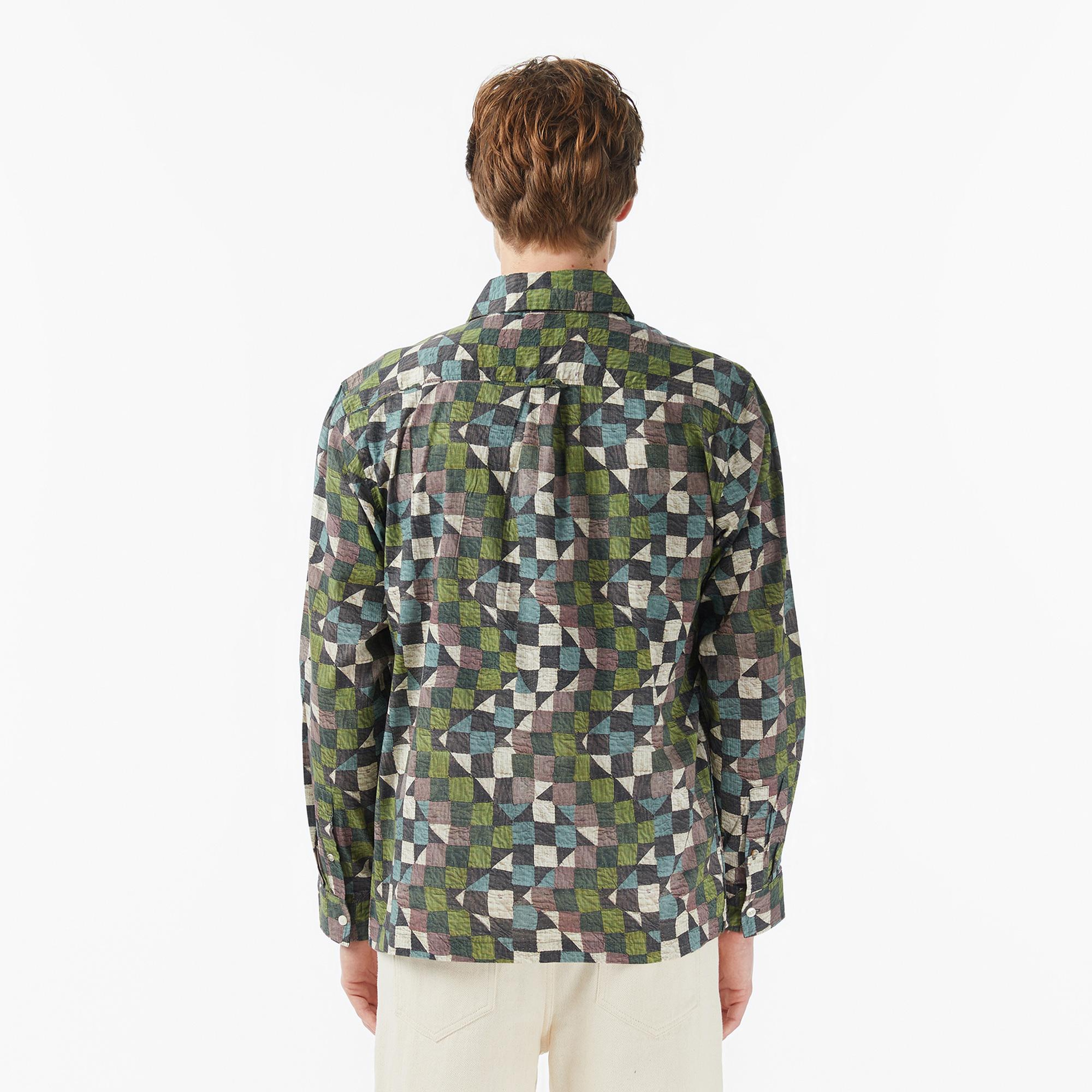 Scotch&Soda Printed Relaxed-Fit Erkek Kahverengi Gömlek