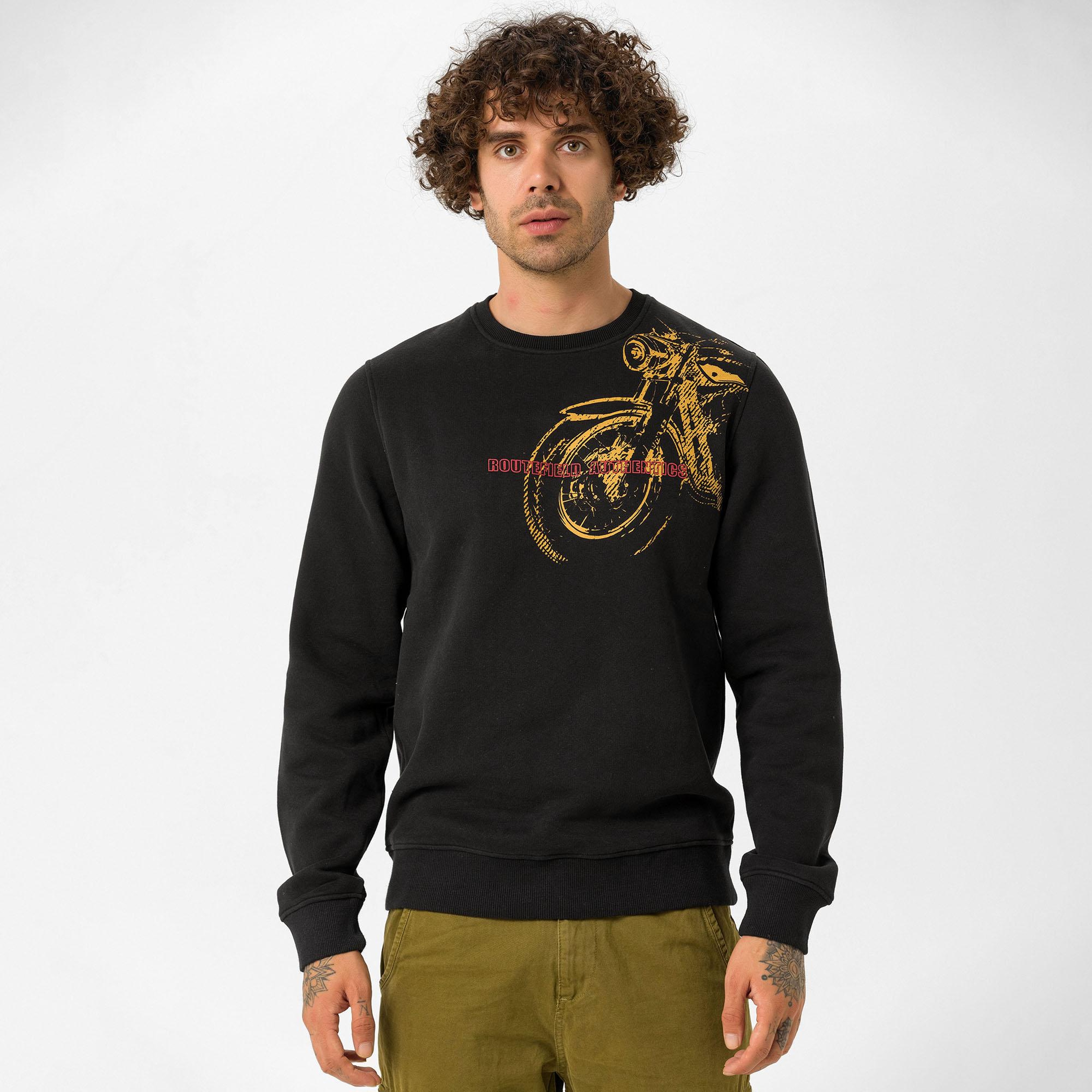 Routefield Harv Erkek Siyah Sweat