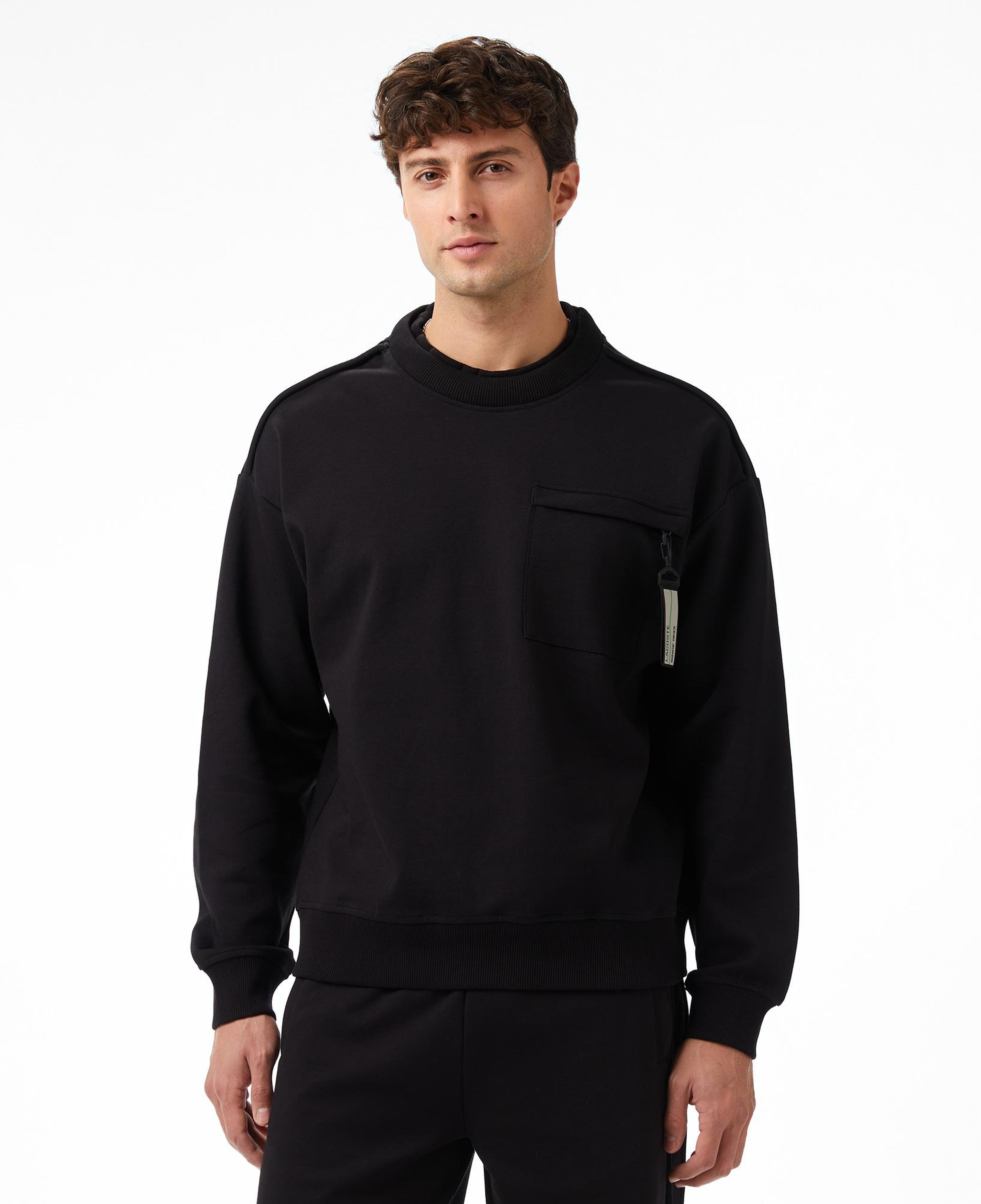 Lacoste x House of SuperStep Sport Erkek Siyah Sweatshirt