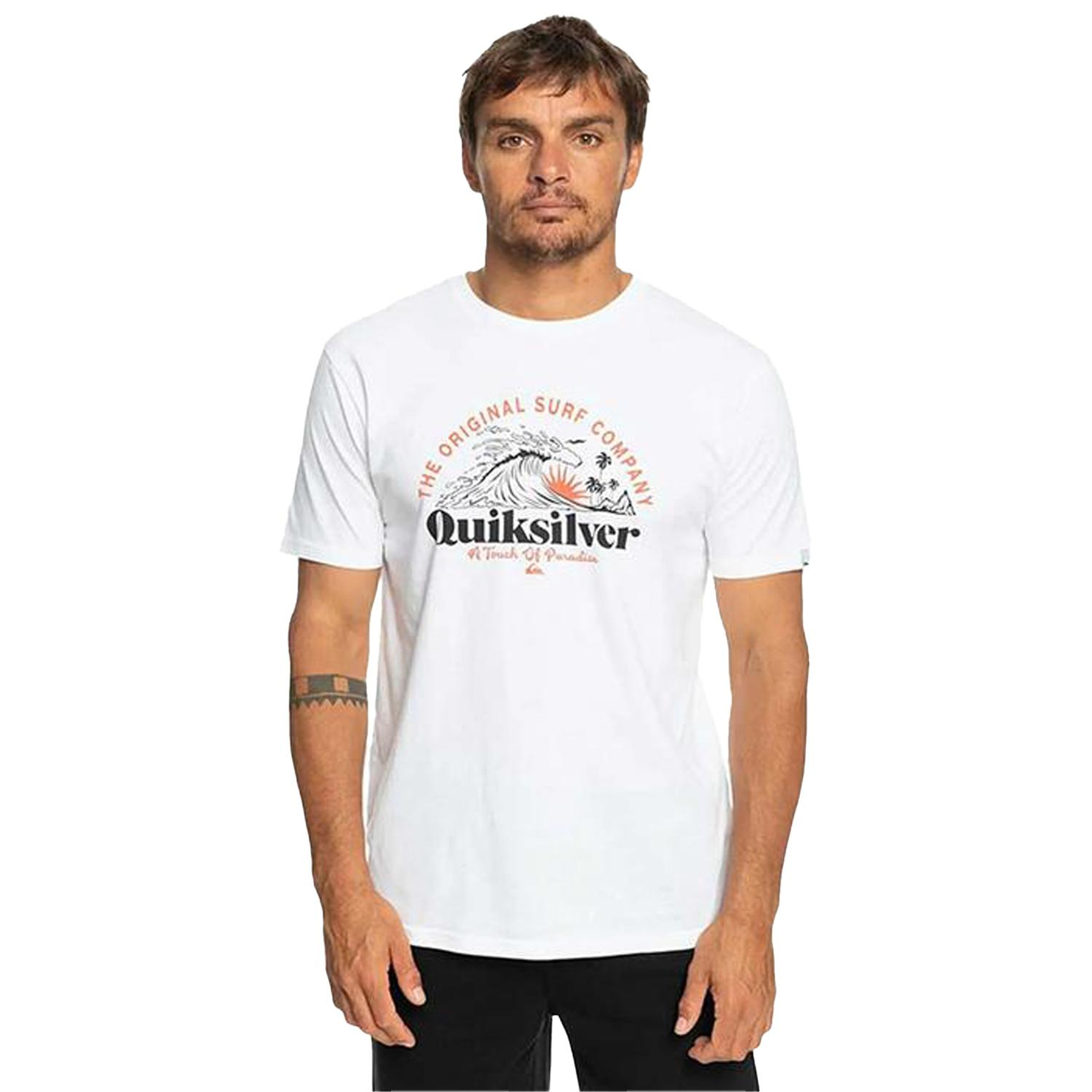 Quiksilver Sunsetwave Erkek Beyaz Tişört