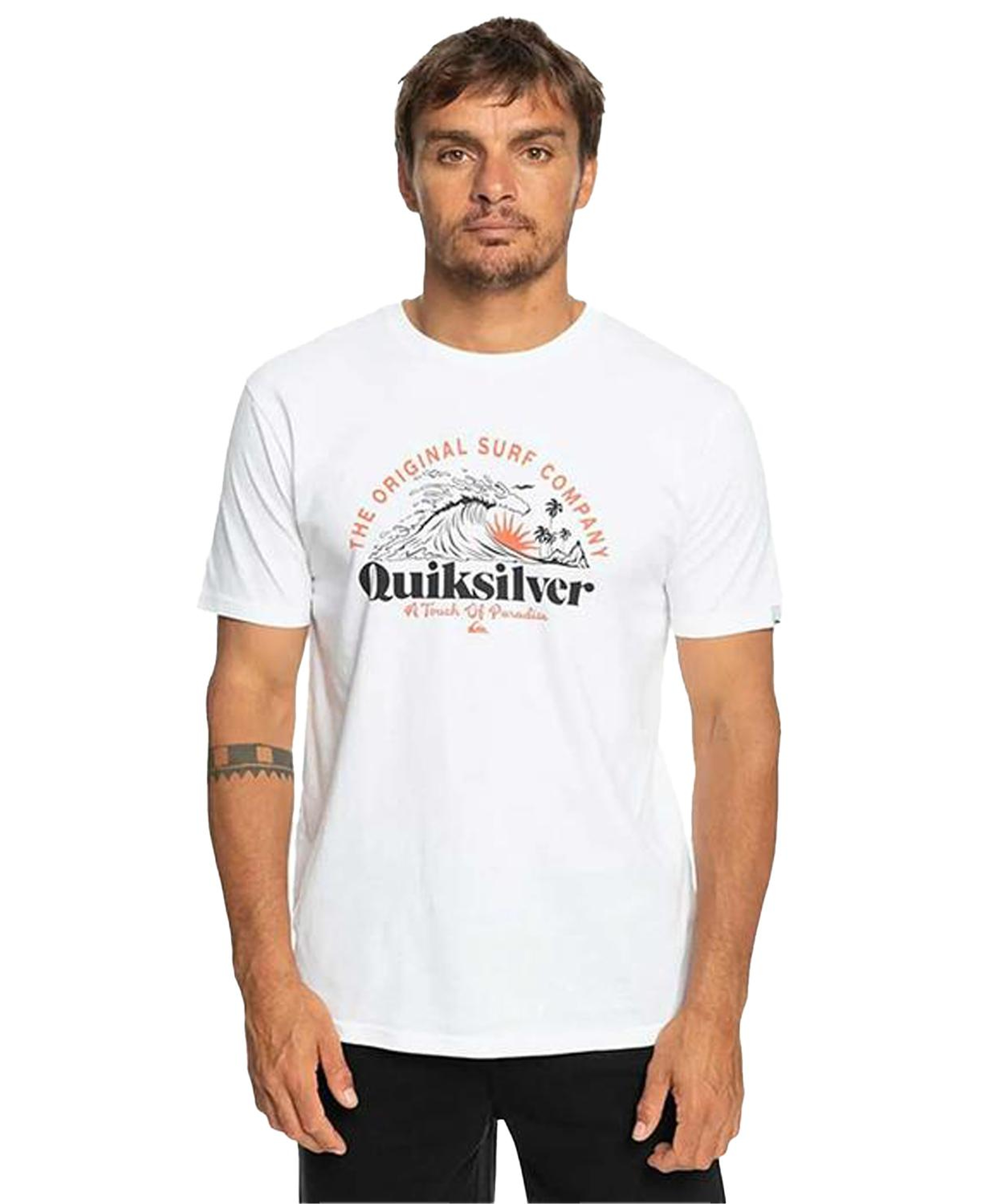 Quiksilver Sunsetwave Erkek Beyaz Tişört