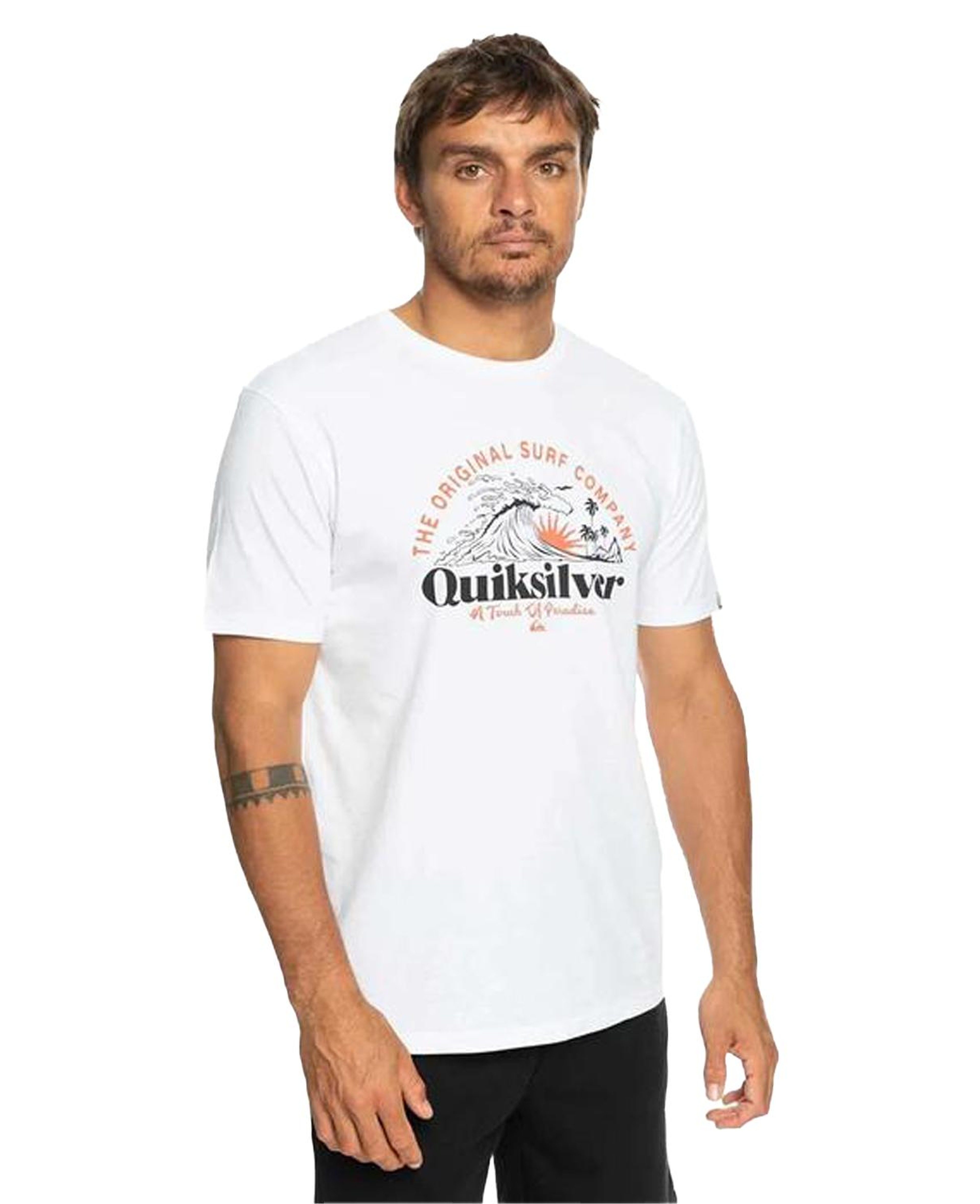 Quiksilver Sunsetwave Erkek Beyaz Tişört