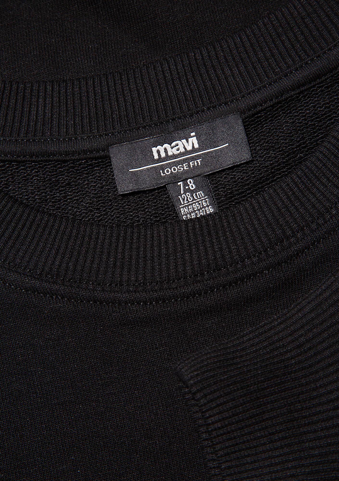 Mavi Mavi Logo Baskılı Siyah Sweatshirt 6S10034-900