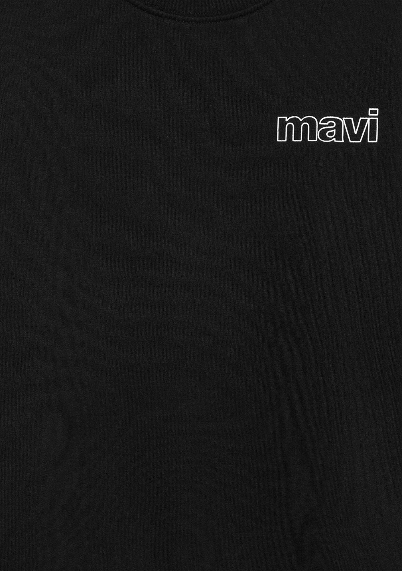 Mavi Mavi Logo Baskılı Siyah Sweatshirt 6S10034-900