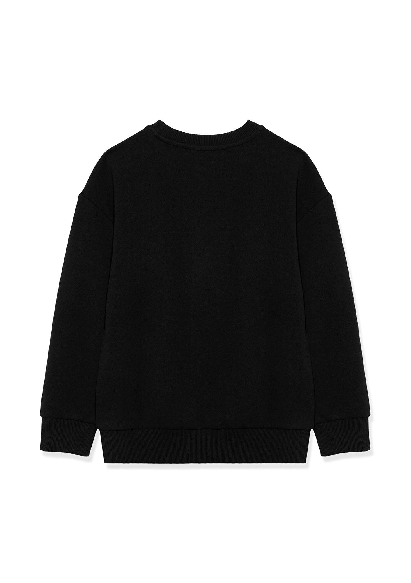Mavi Mavi Logo Baskılı Siyah Sweatshirt 6S10034-900