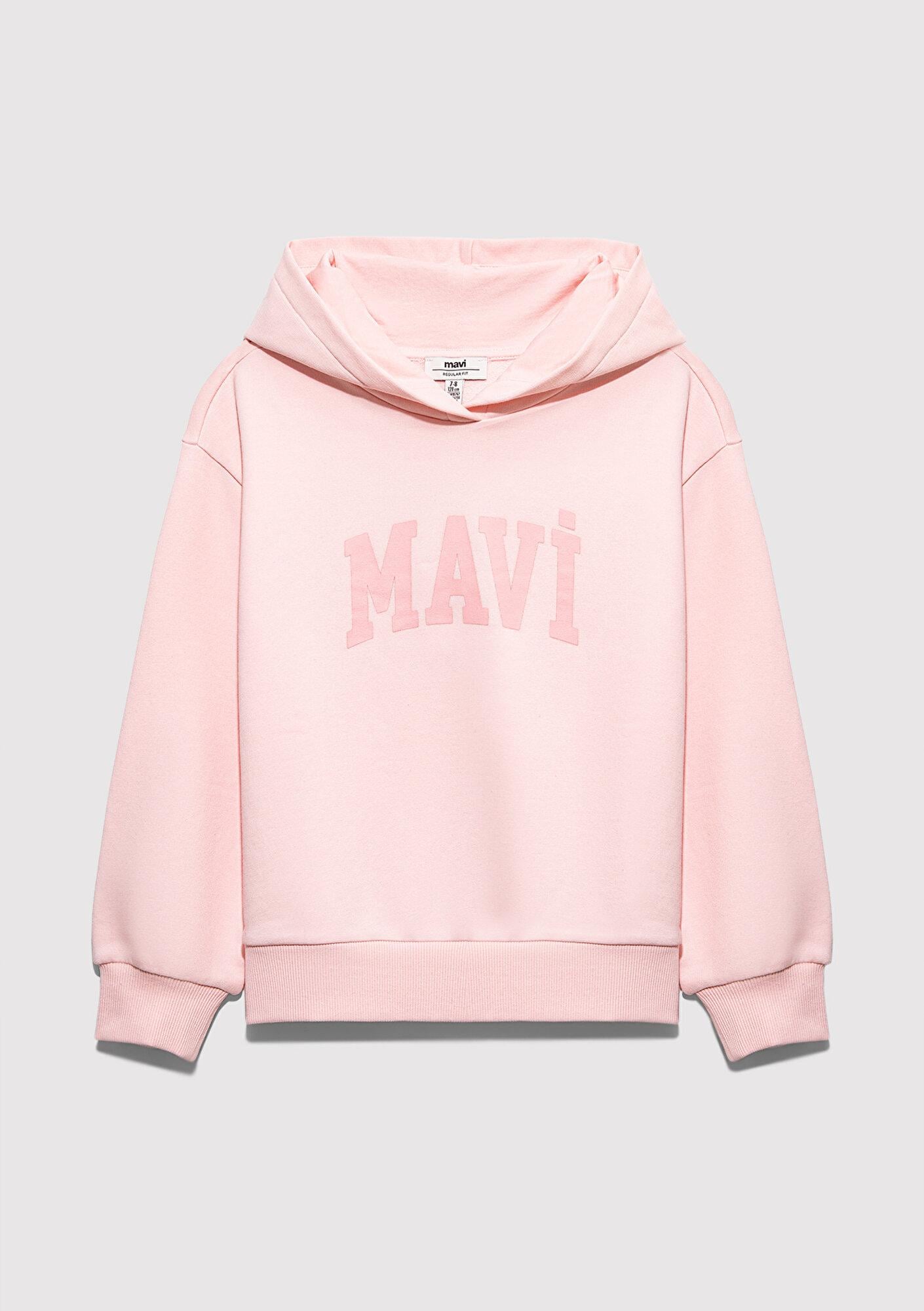 Mavi Mavi Logo Baskılı Pembe Sweatshirt 7S10147-71007