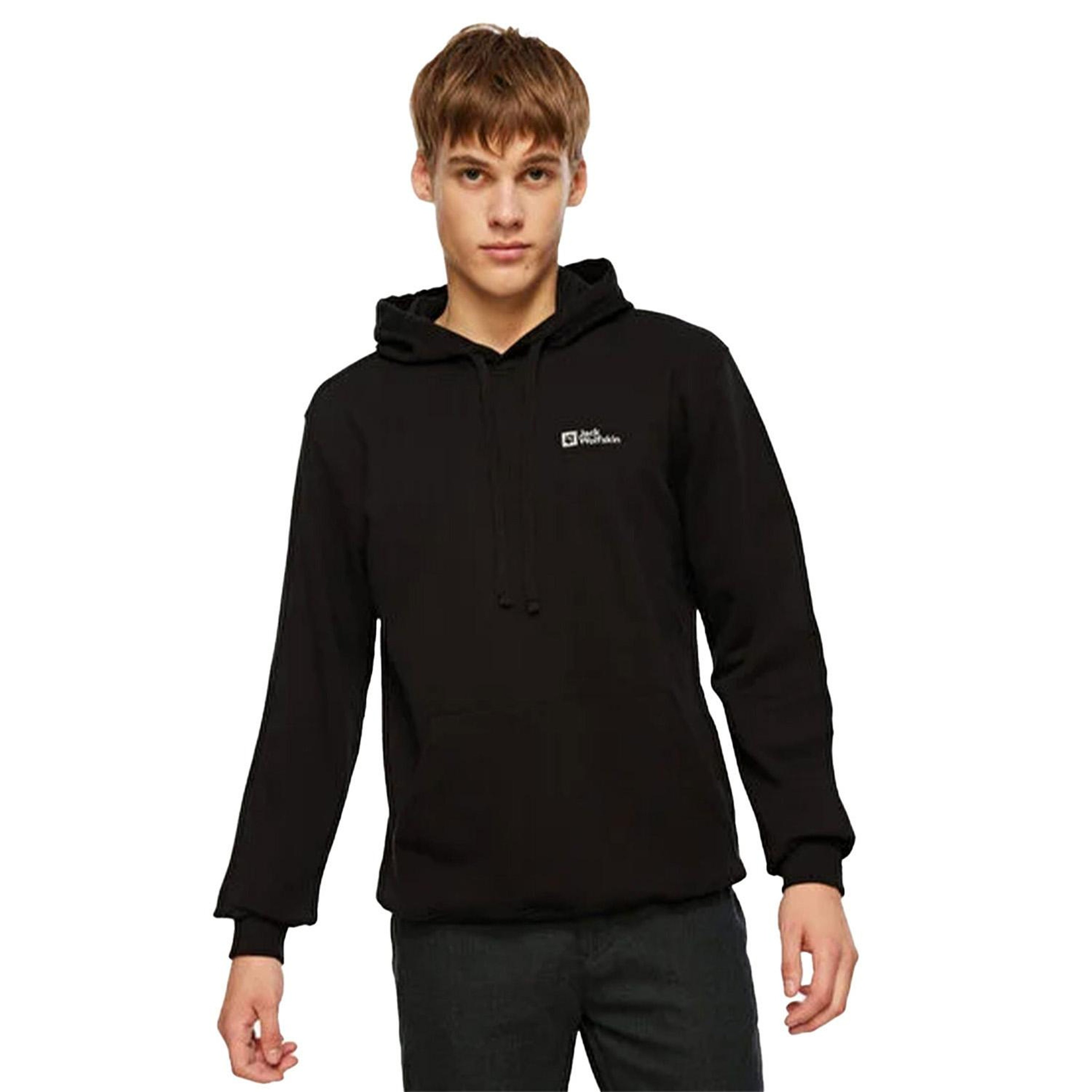 Jack Wolfskin Tommy Hoody Erkek Siyah Sweat