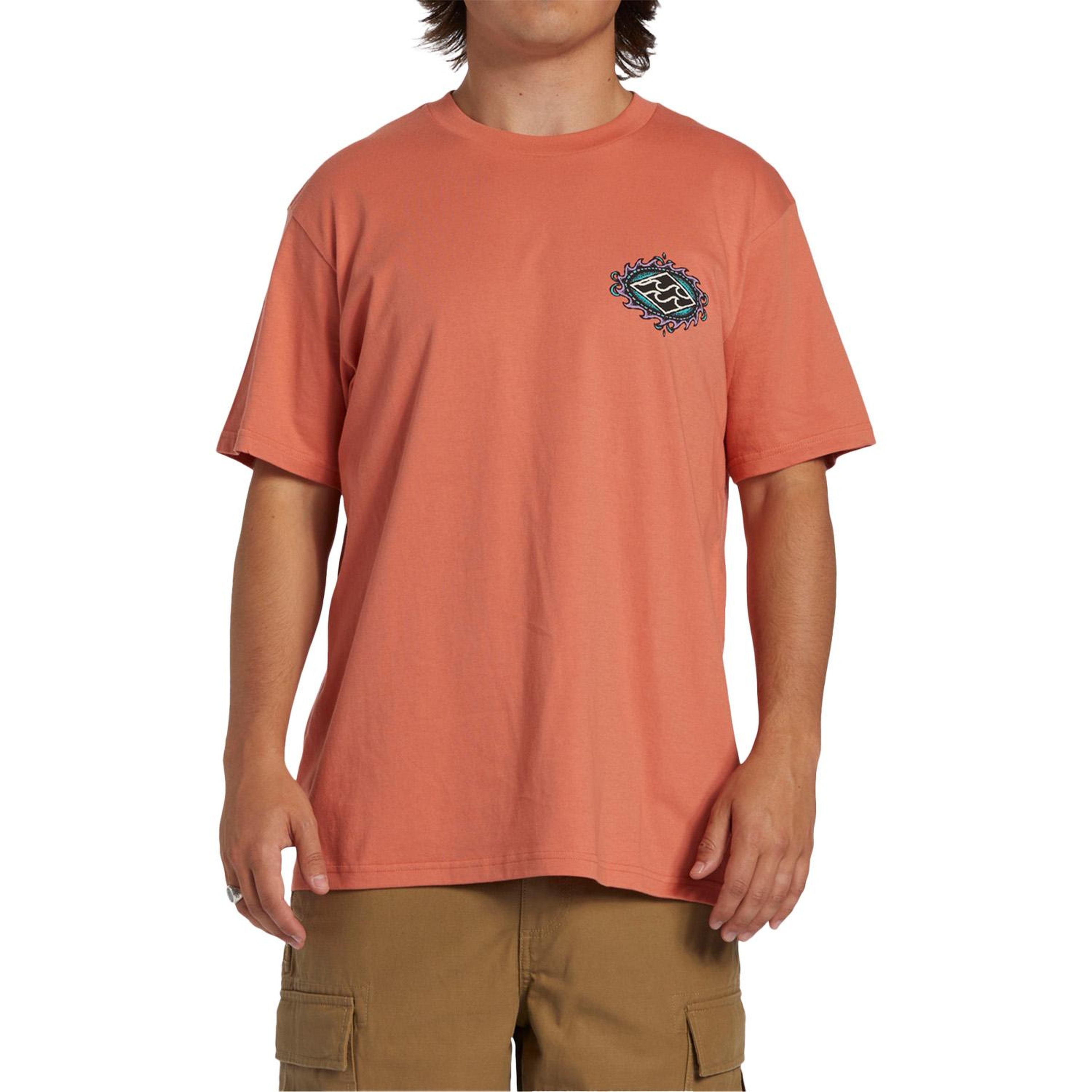 Billabong Crayon Wave Erkek Pembe Tişört